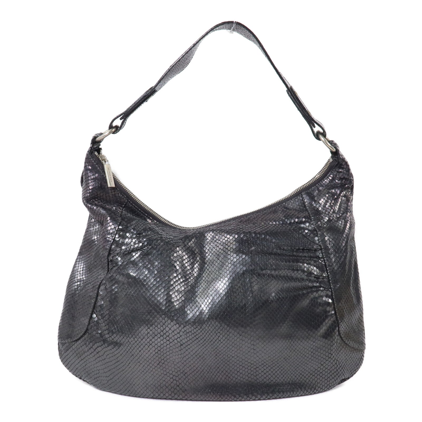 BURBERRY 蛇皮皮革Hobo Bag肩背袋