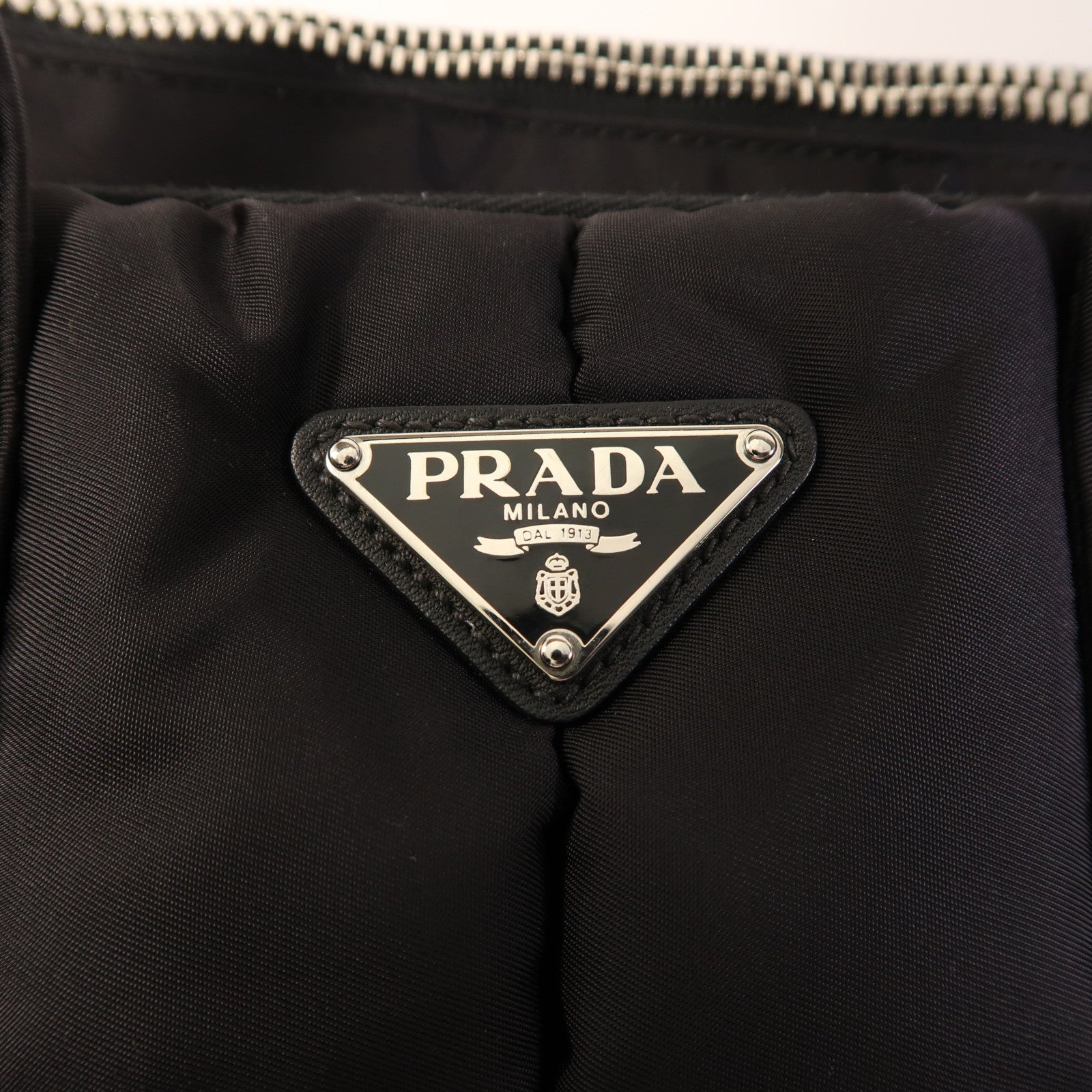 PRADA 尼龍2 Way Shoulder銀扣手挽肩背兩用袋