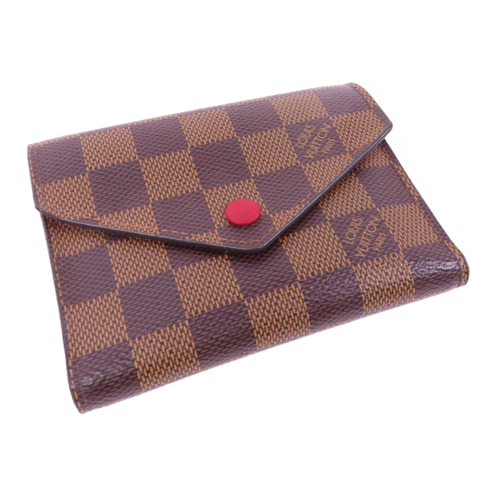 LOUIS VUITTON Damier Victorine Wallet金扣銀包