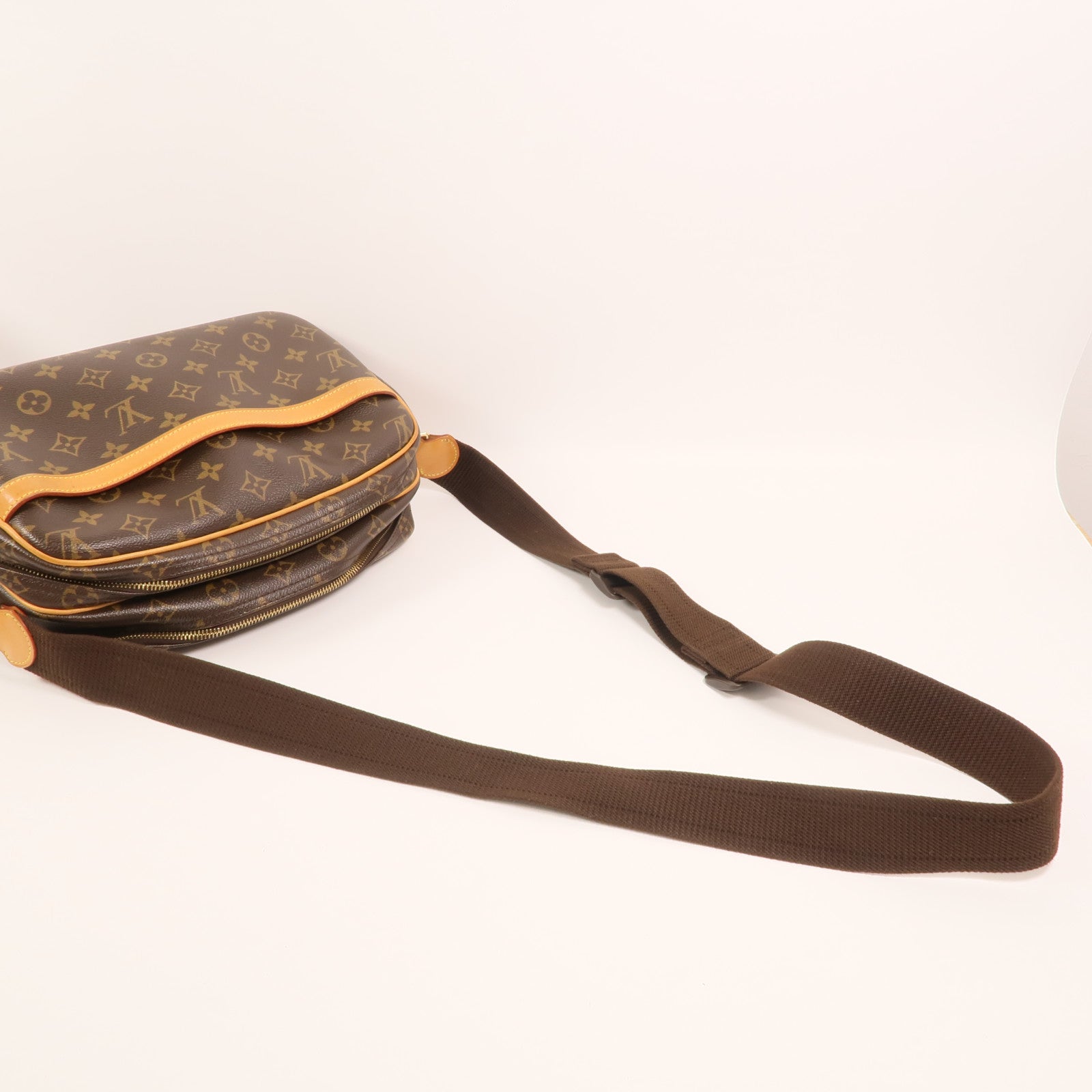LOUIS VUITTON Monogram Reporter PM金扣肩背袋