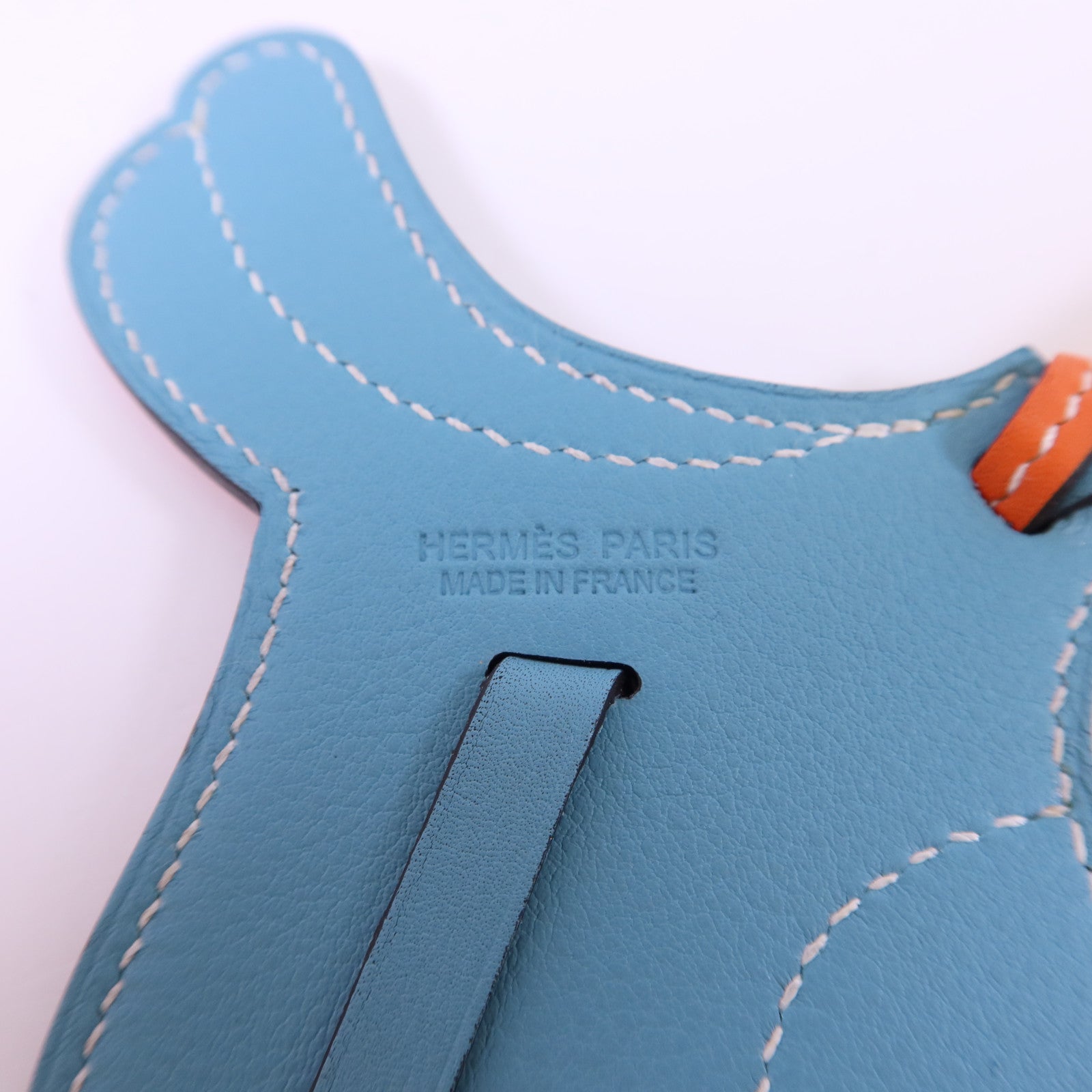 HERMES Swift皮革Paddock Saddle Selle掛飾