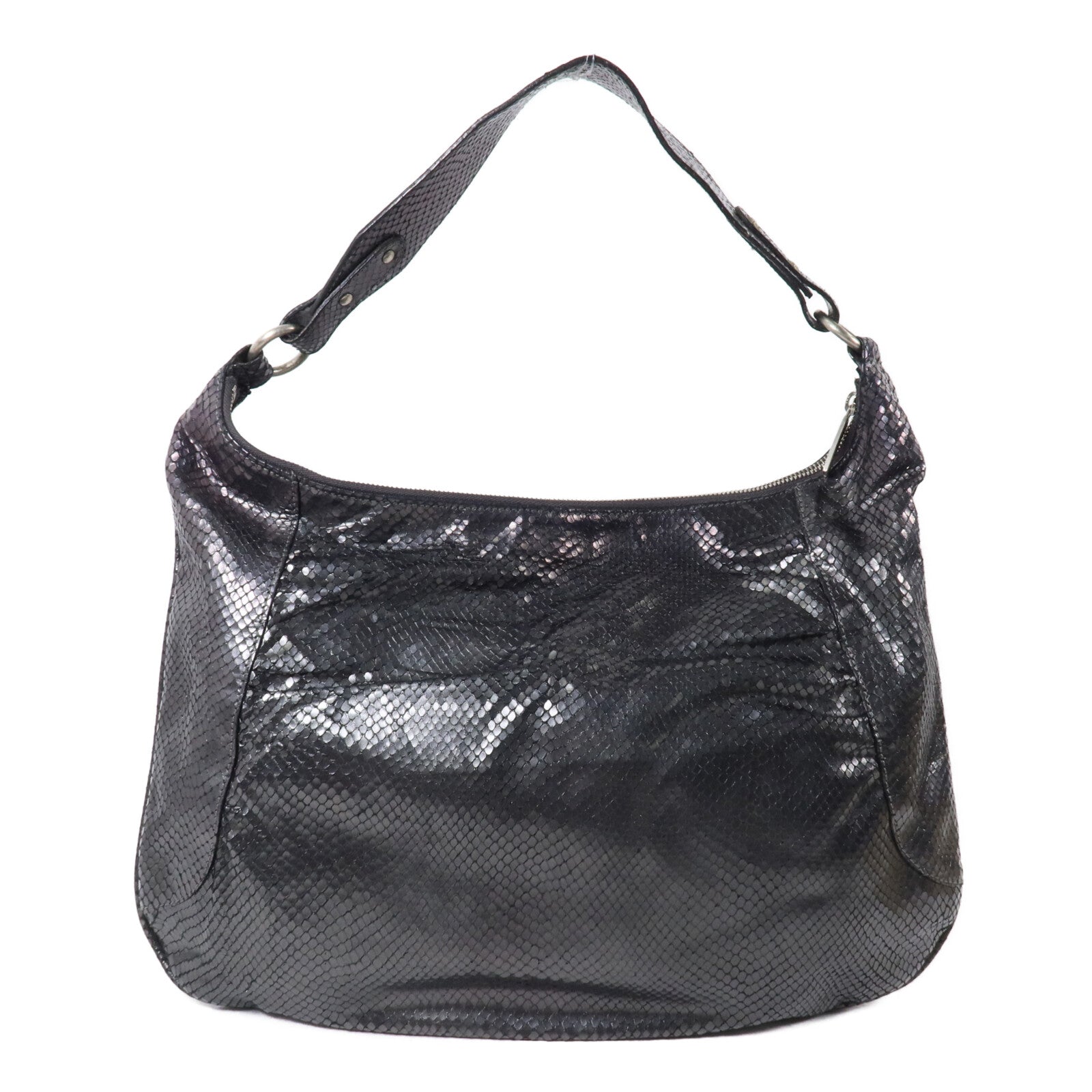 BURBERRY 蛇皮皮革Hobo Bag肩背袋