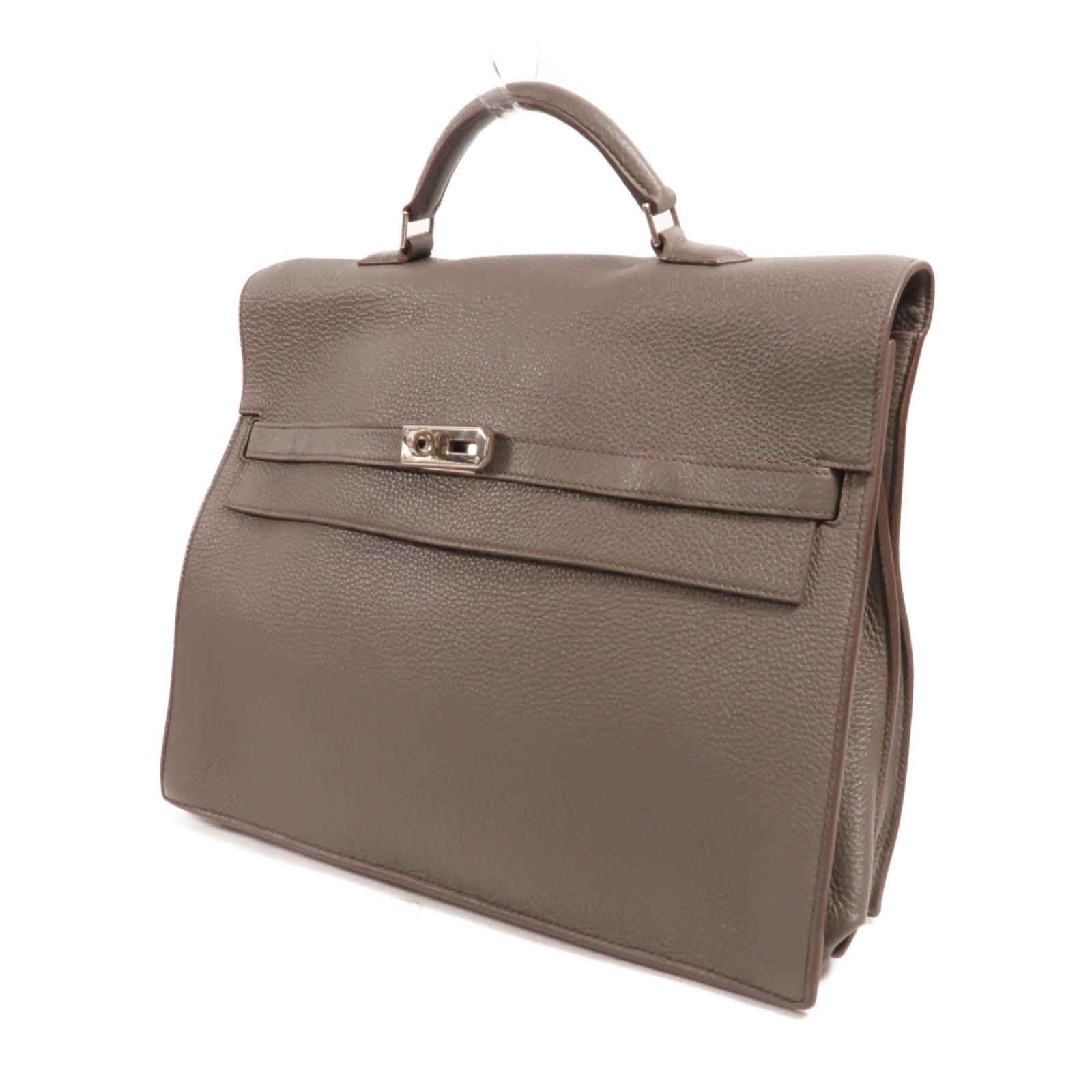 HERMES Togo皮革Kelly Depeches 34公事包Etain