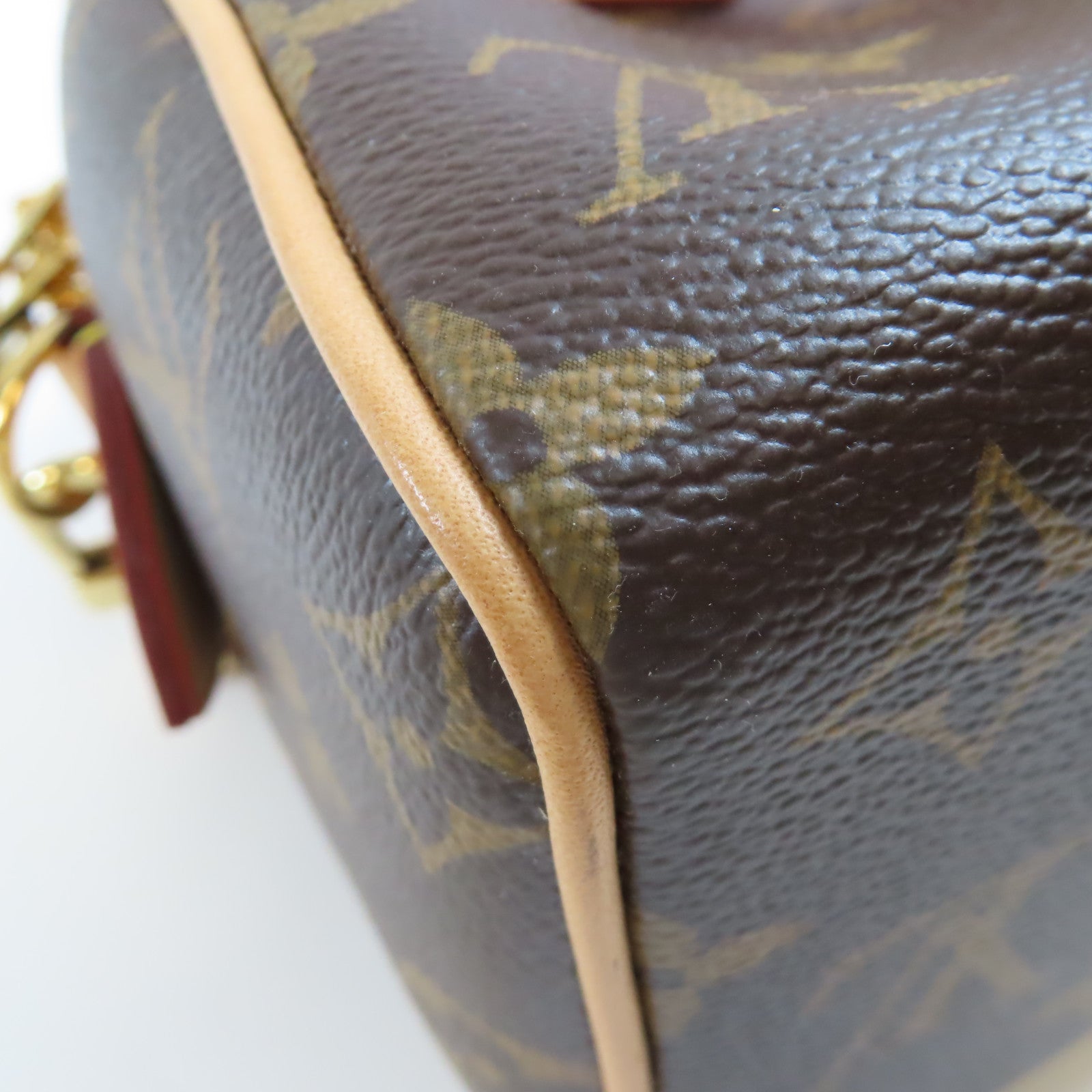 LOUIS VUITTON Monogram Speedy Bandouliere 20金扣手挽肩背兩用袋棕色