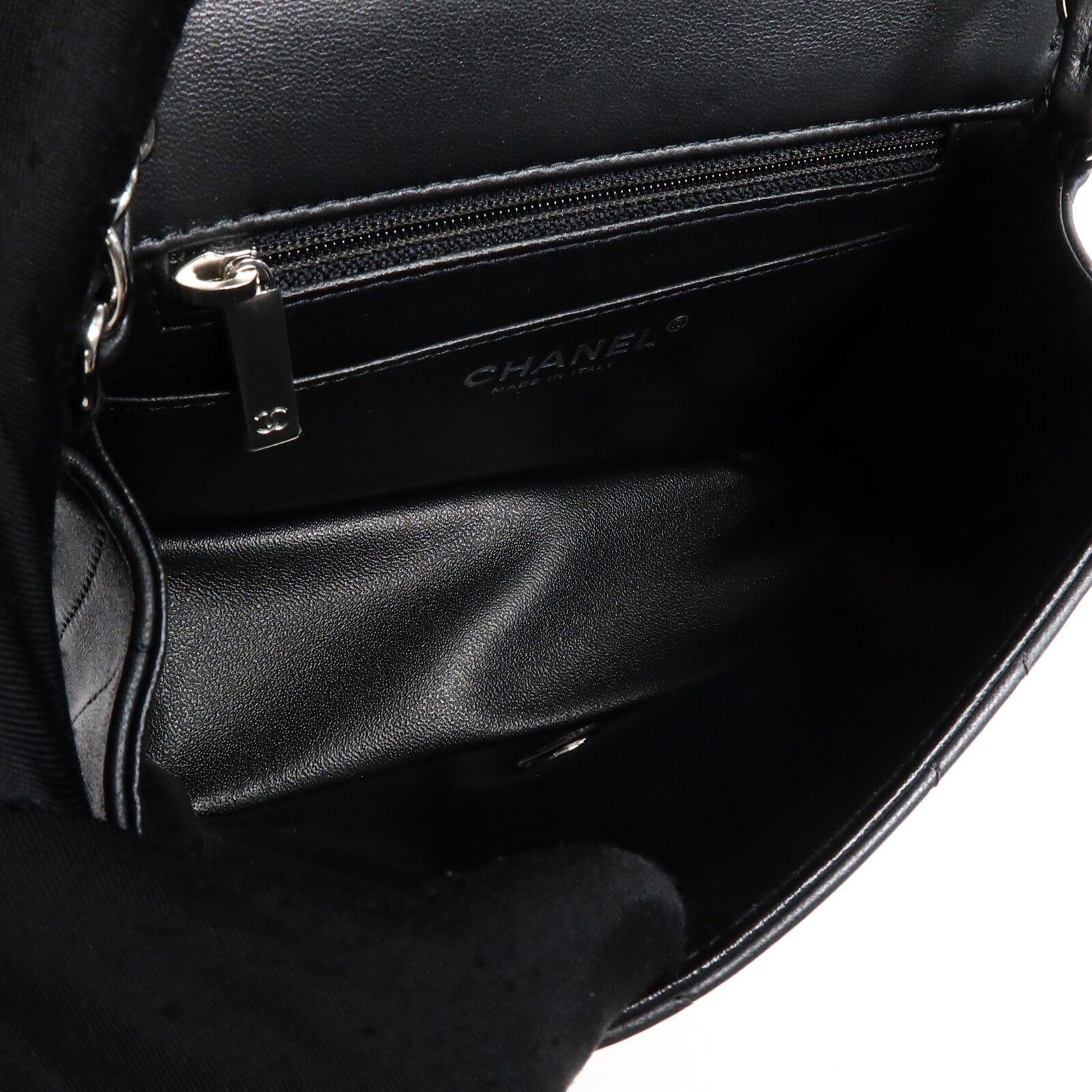 CHANEL 羊皮皮革Mini Classic 17鏈帶肩背袋