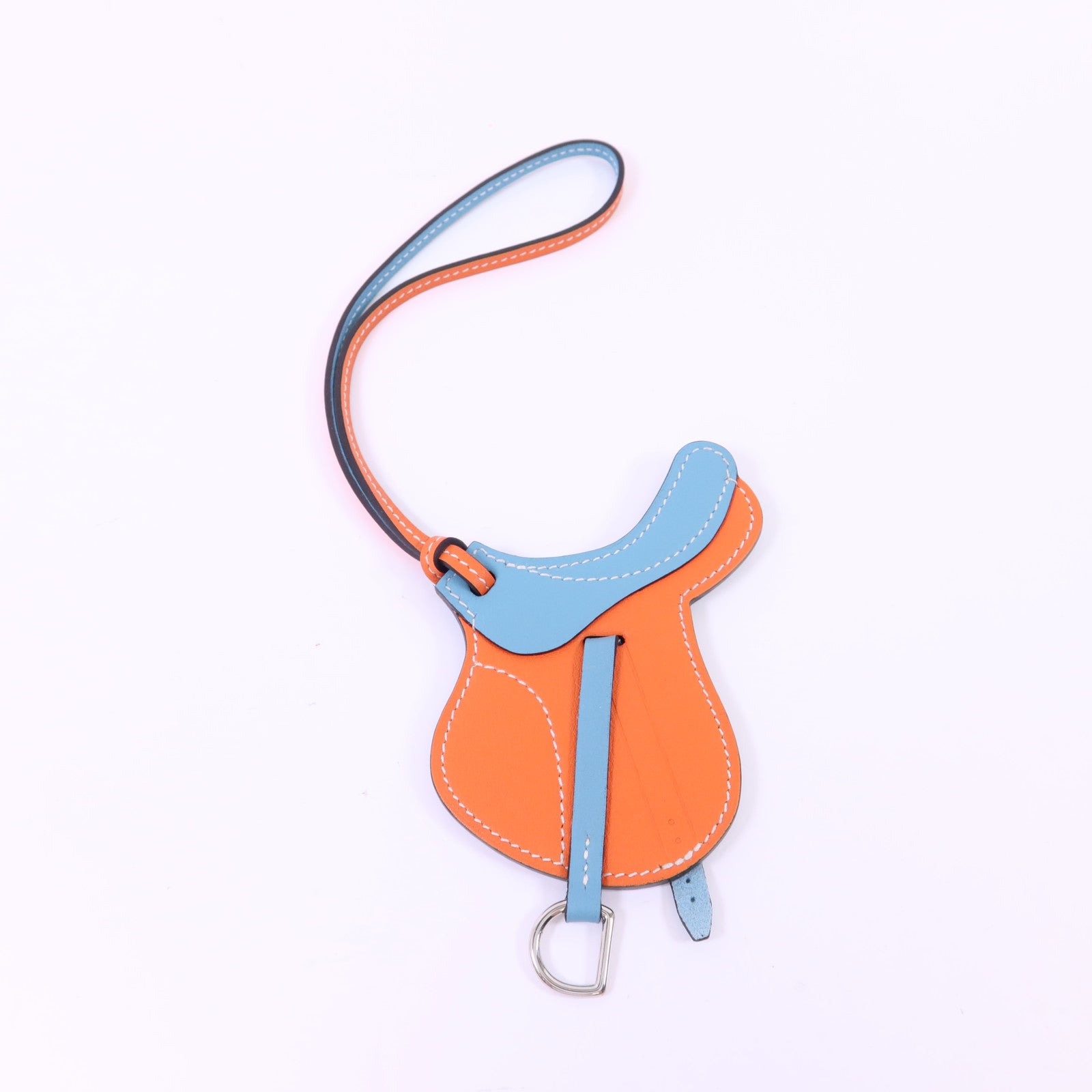 HERMES Swift皮革Paddock Saddle Selle掛飾