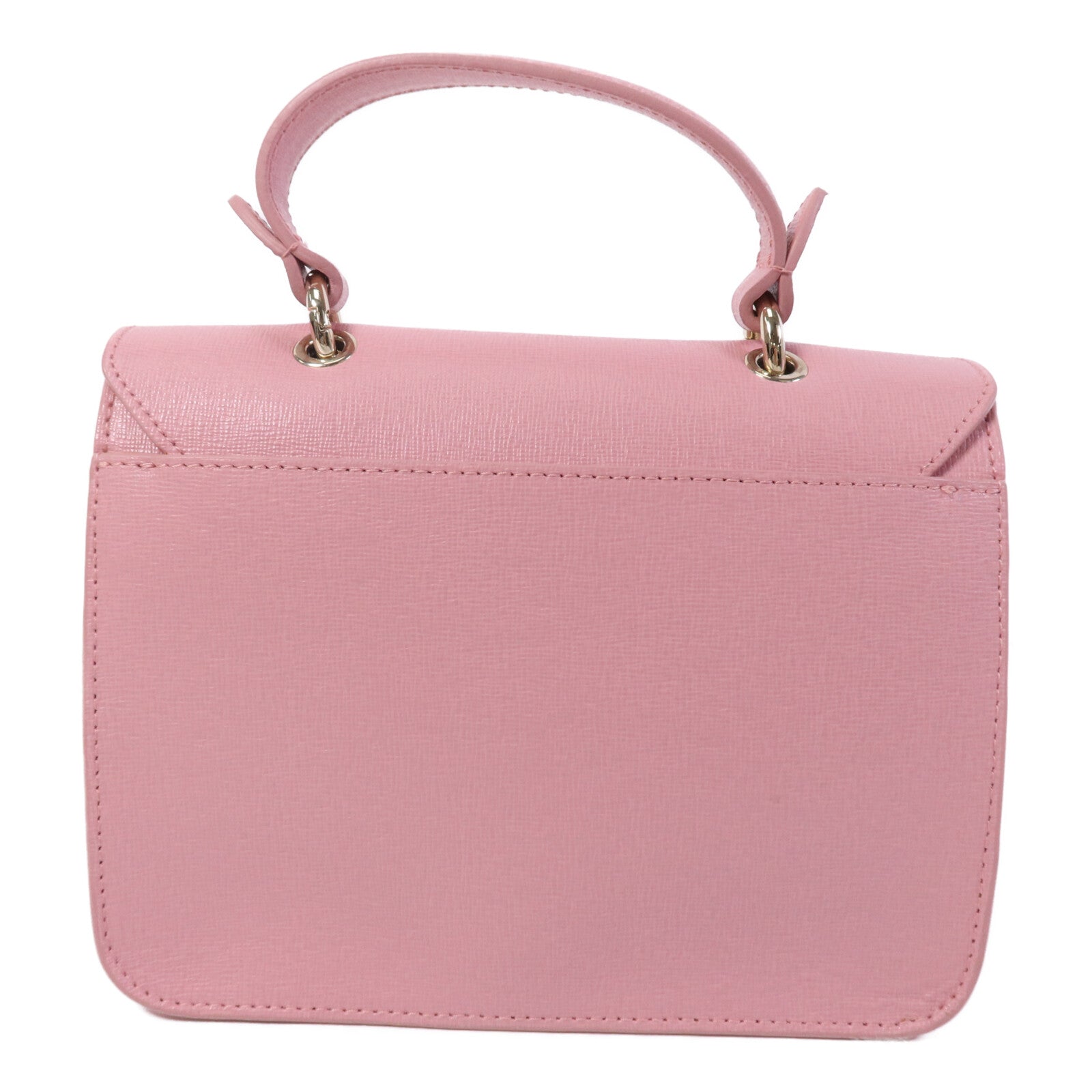 Furla 牛皮皮革Chain Shoulder Bag金扣鏈帶手挽肩背兩用袋