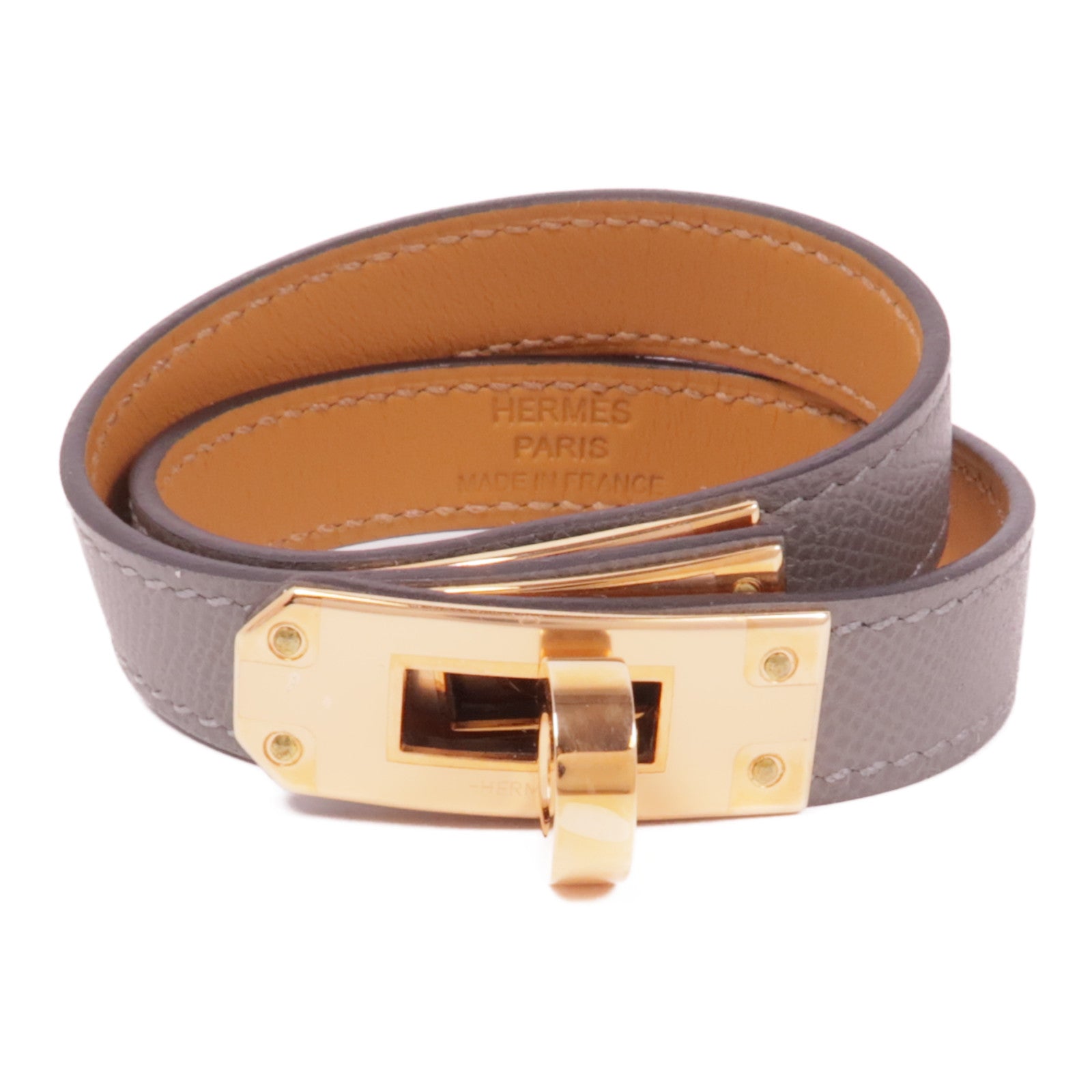 HERMES Epsom皮革Kelly Double Tour 手鐲