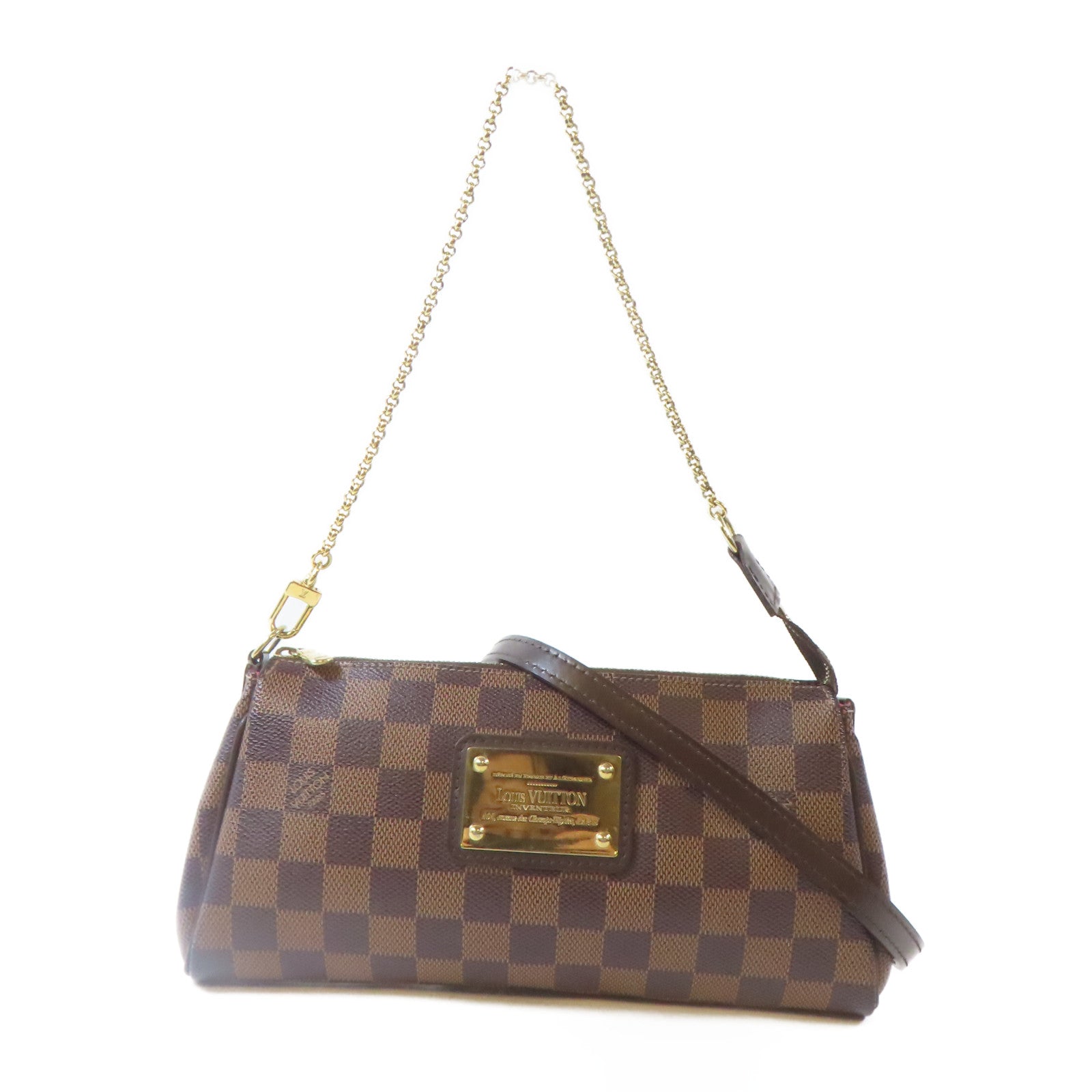 LOUIS VUITTON 【激減優惠】Damier Eva金扣手挽肩背兩用袋啡色