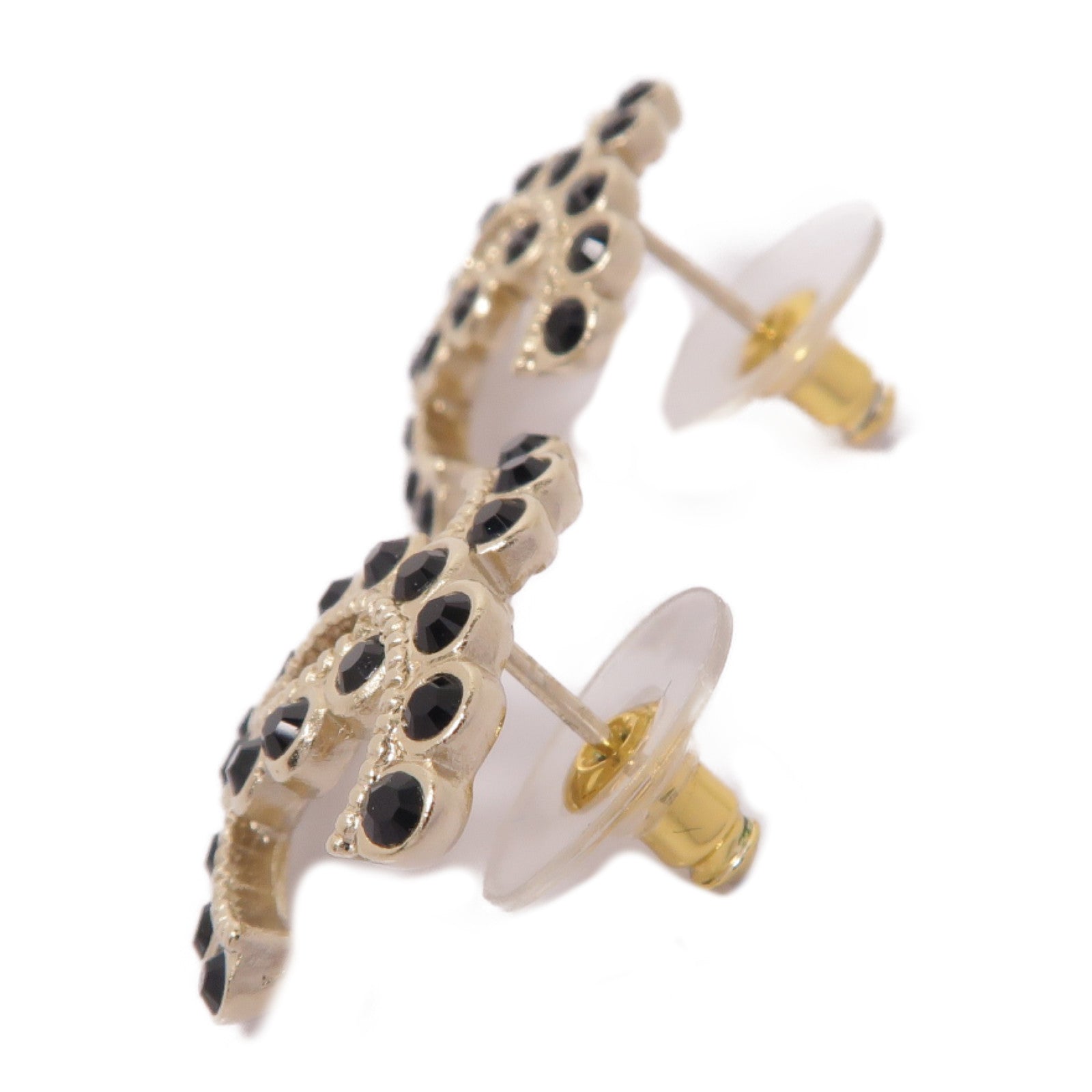 CHANEL 金屬Earrings耳環黑色/金色