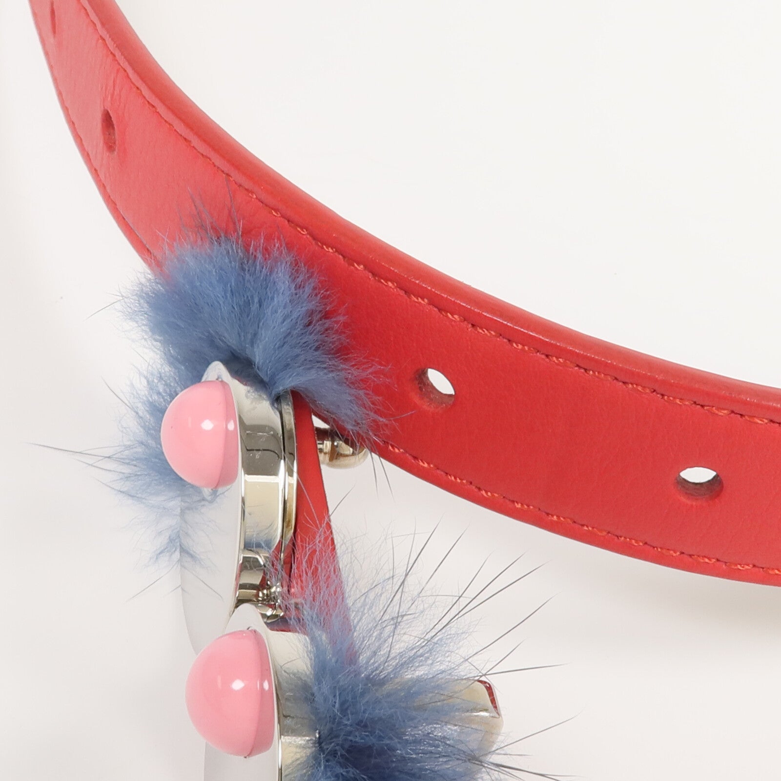 FENDI 牛皮皮革/皮草 Monster Eyes Belt皮帶