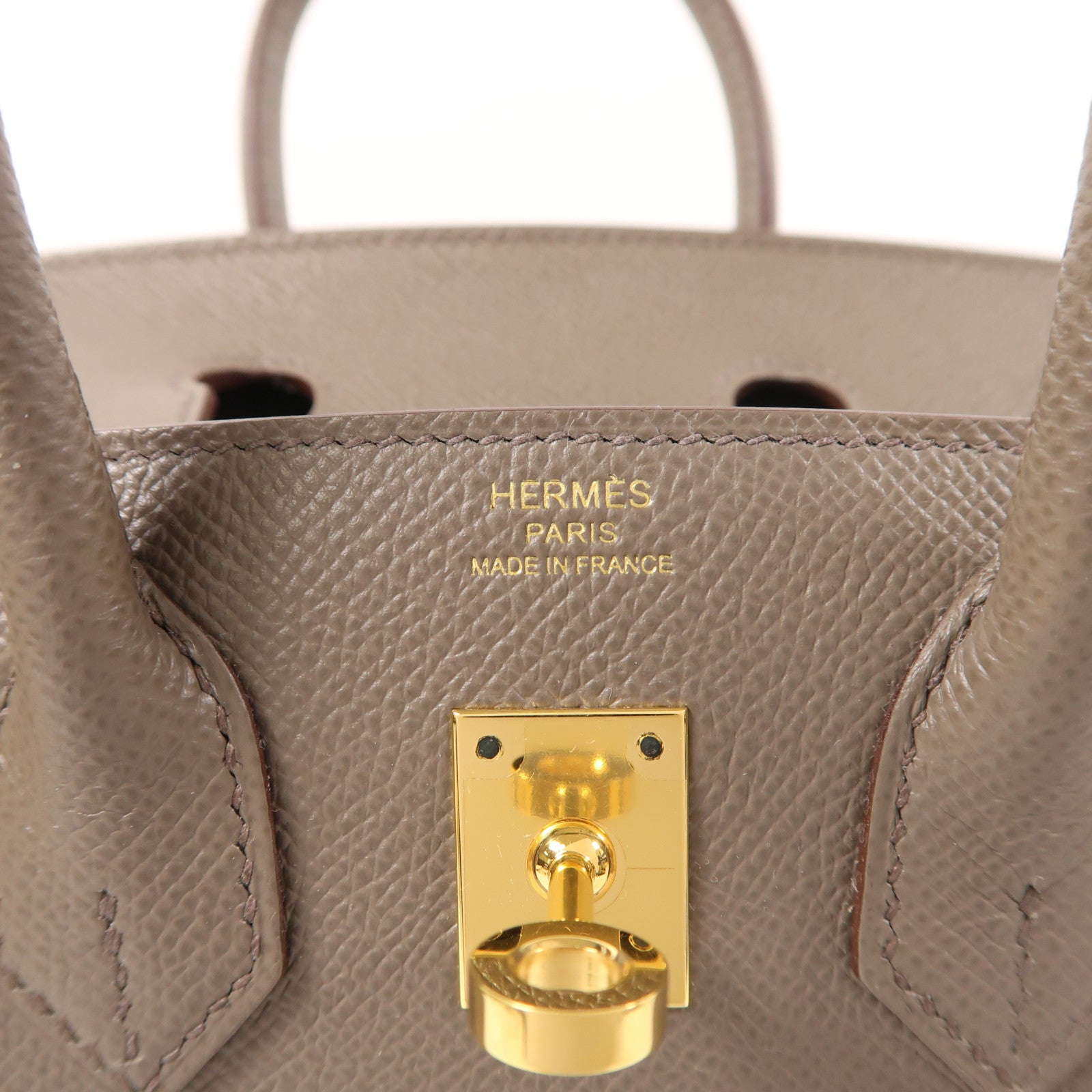 HERMES Epsom皮革Birkin 25金扣手挽袋