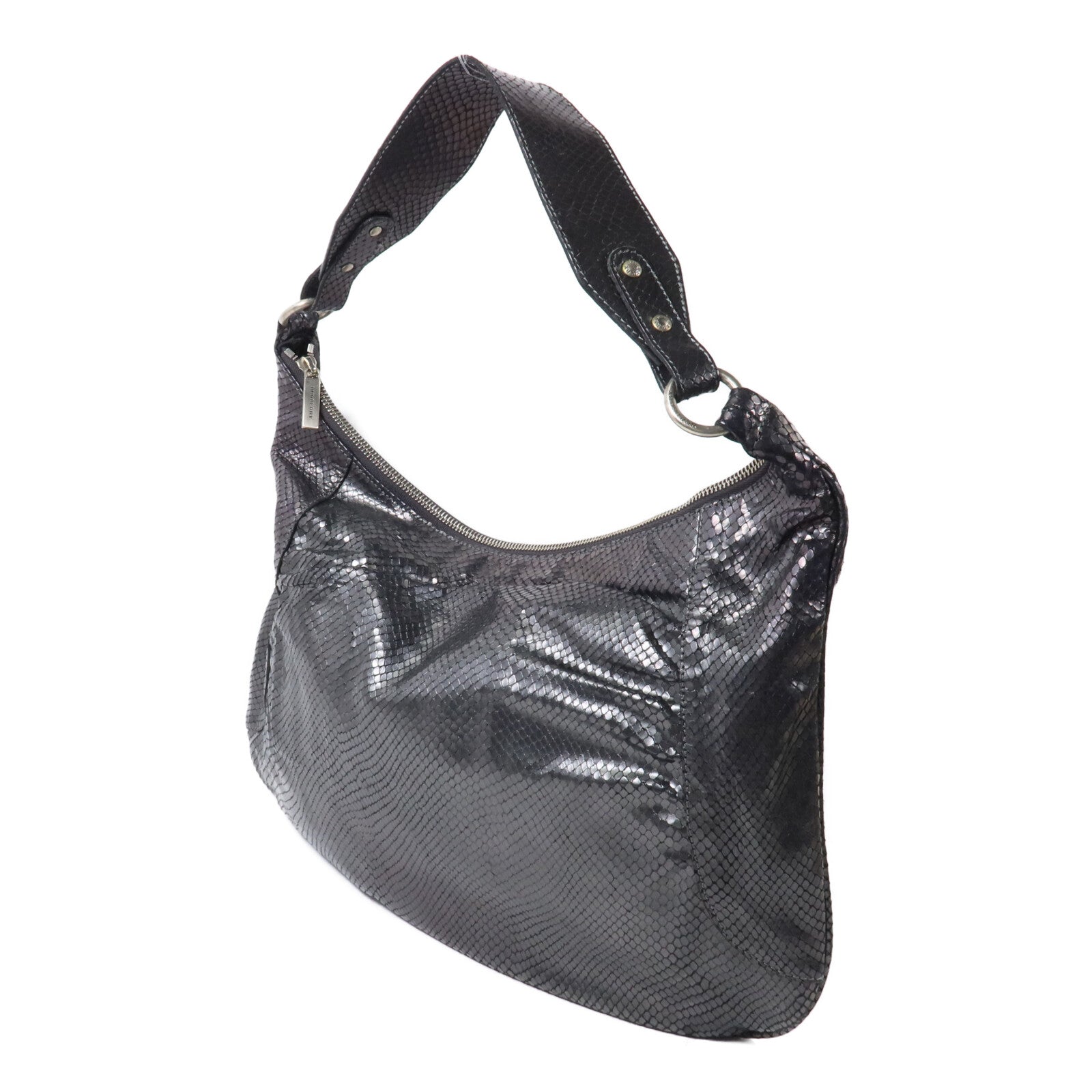 BURBERRY 蛇皮皮革Hobo Bag肩背袋