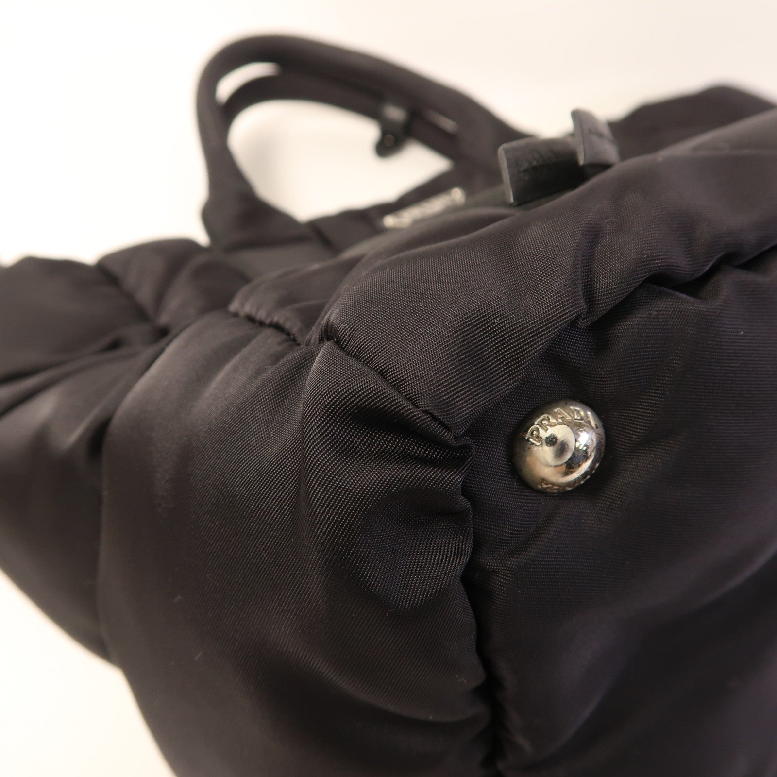 PRADA 尼龍2 Way Shoulder銀扣手挽肩背兩用袋