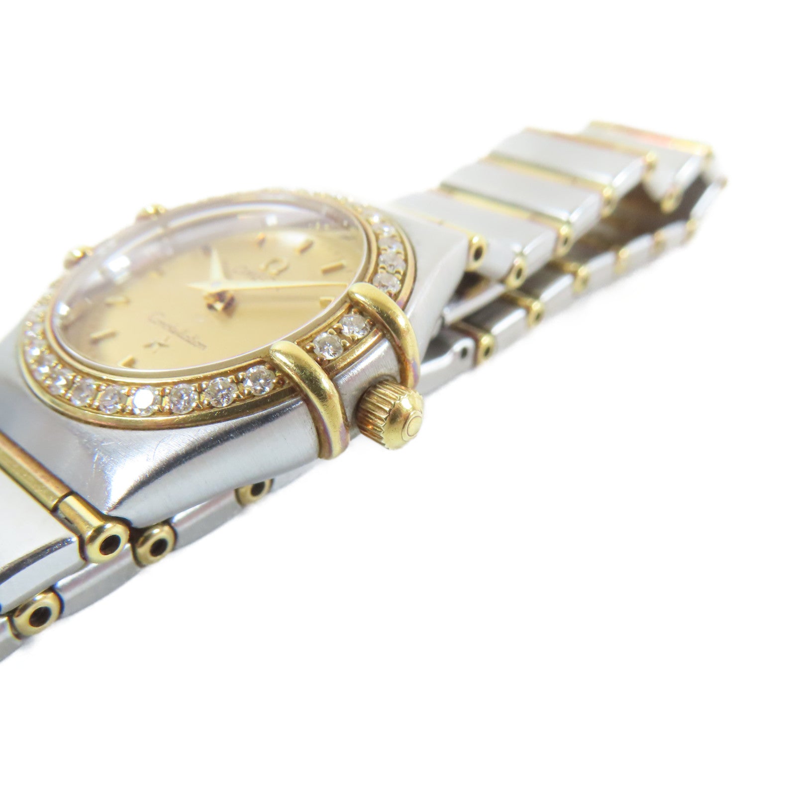 OMEGA 18K黃金/不鏽鋼Constellation My Choice石英機芯手錶金色#17cm