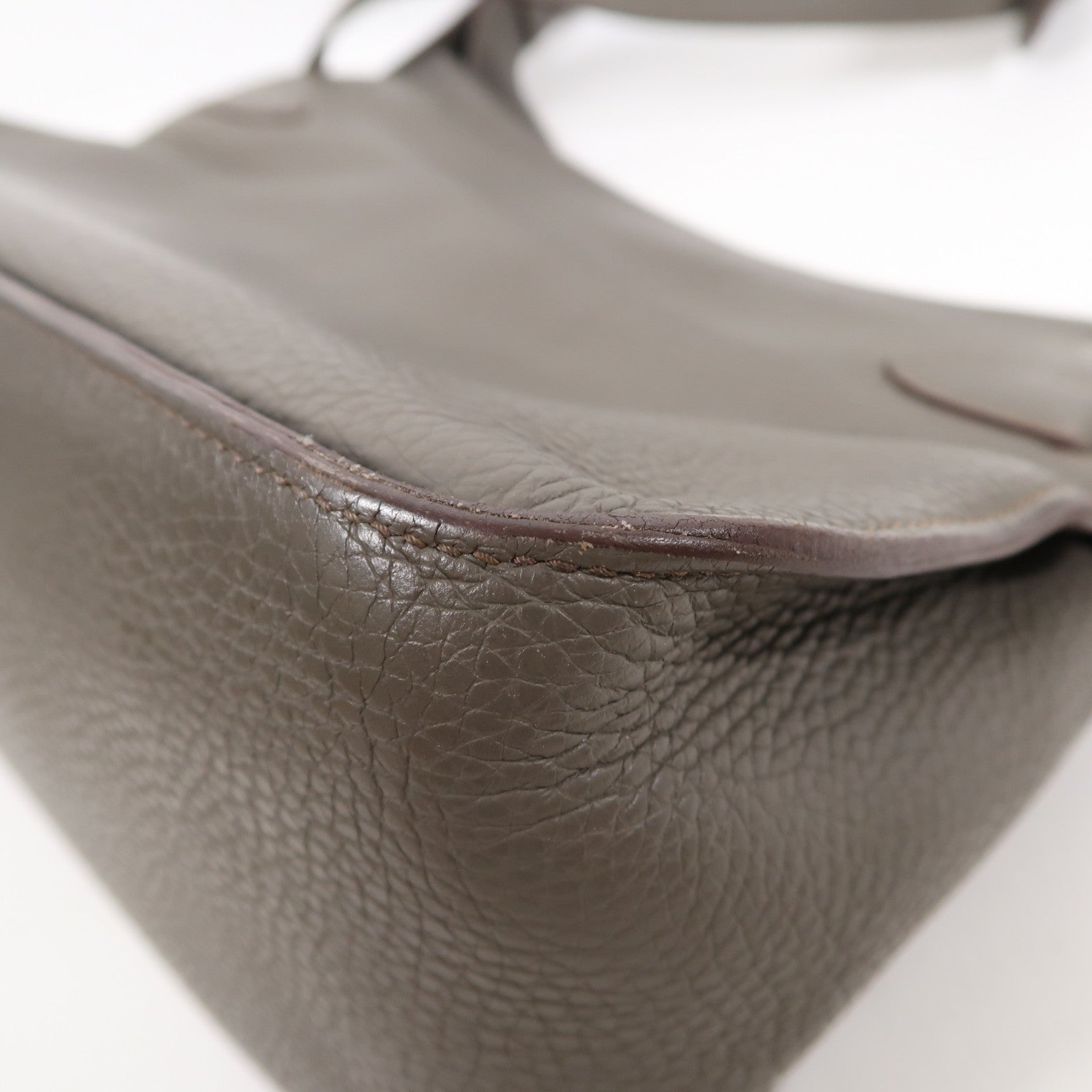 HERMES PHW Jypsiere 31 Shoulder Bag Taurillon Clemence Leather Stamp Q 8F Etain