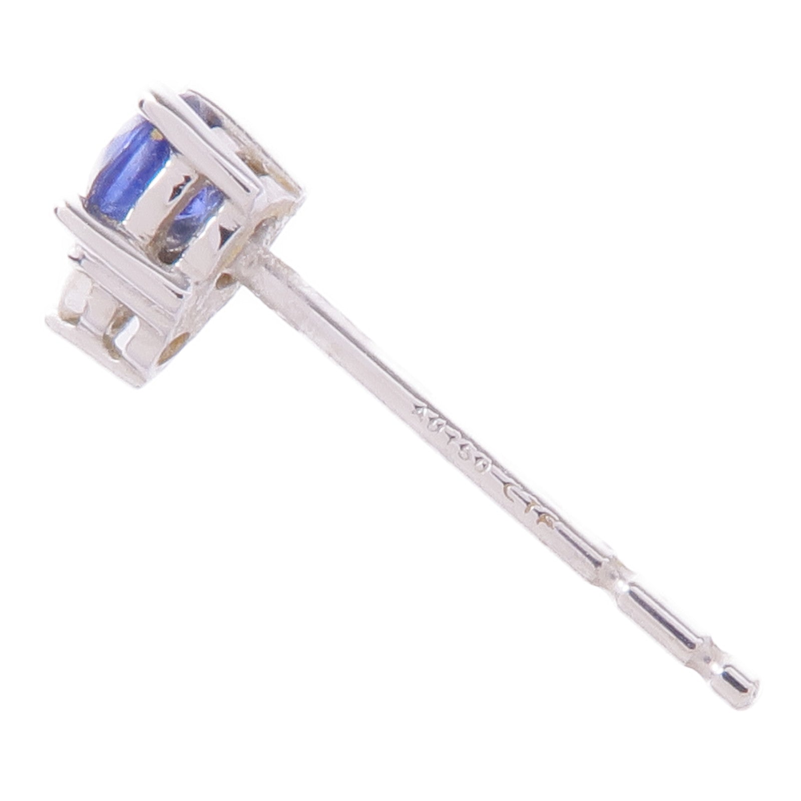 JEWELRY 18K白金Sapphire Diamond Earrings藍寶石/鑽石耳環
