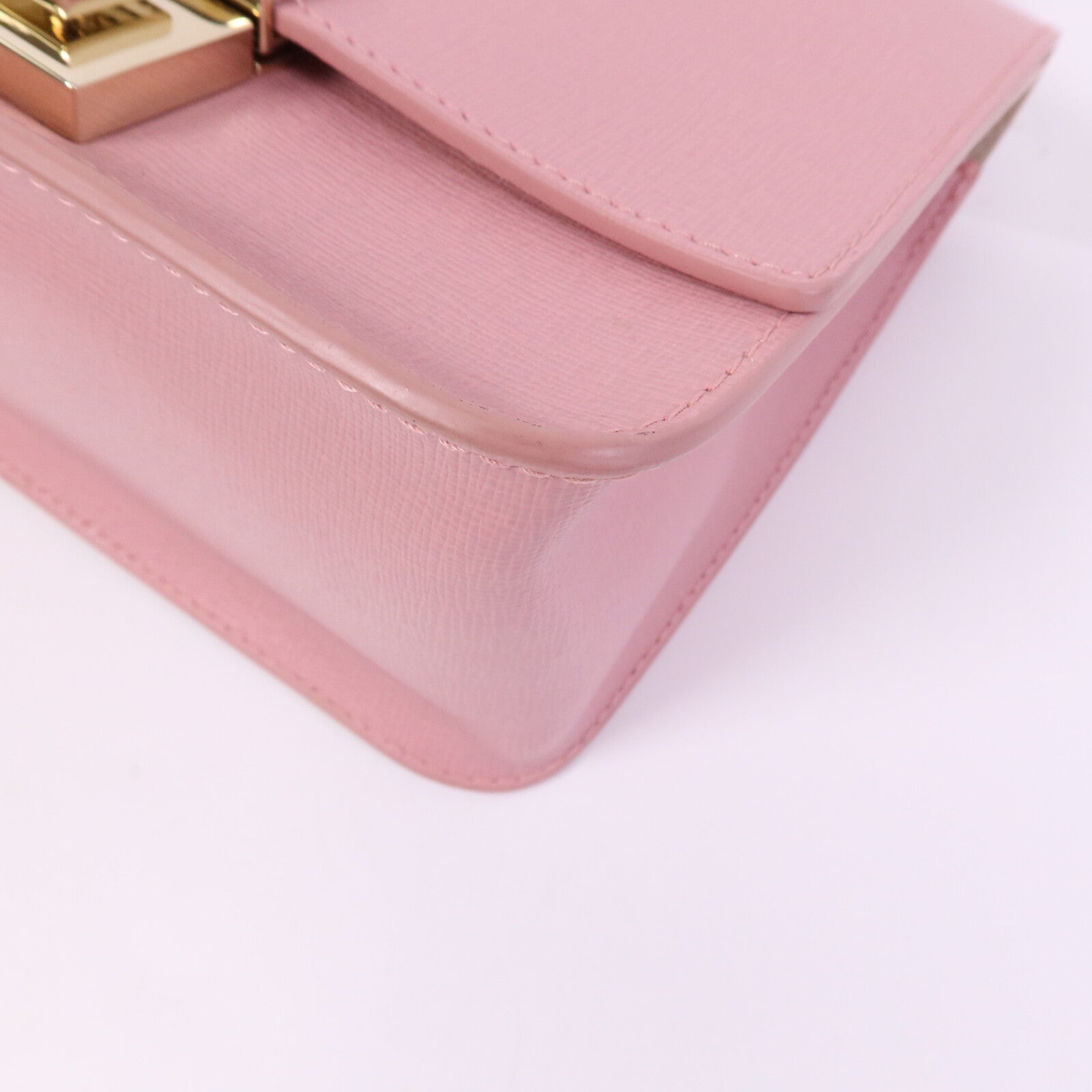 Furla 牛皮皮革Chain Shoulder Bag金扣鏈帶手挽肩背兩用袋