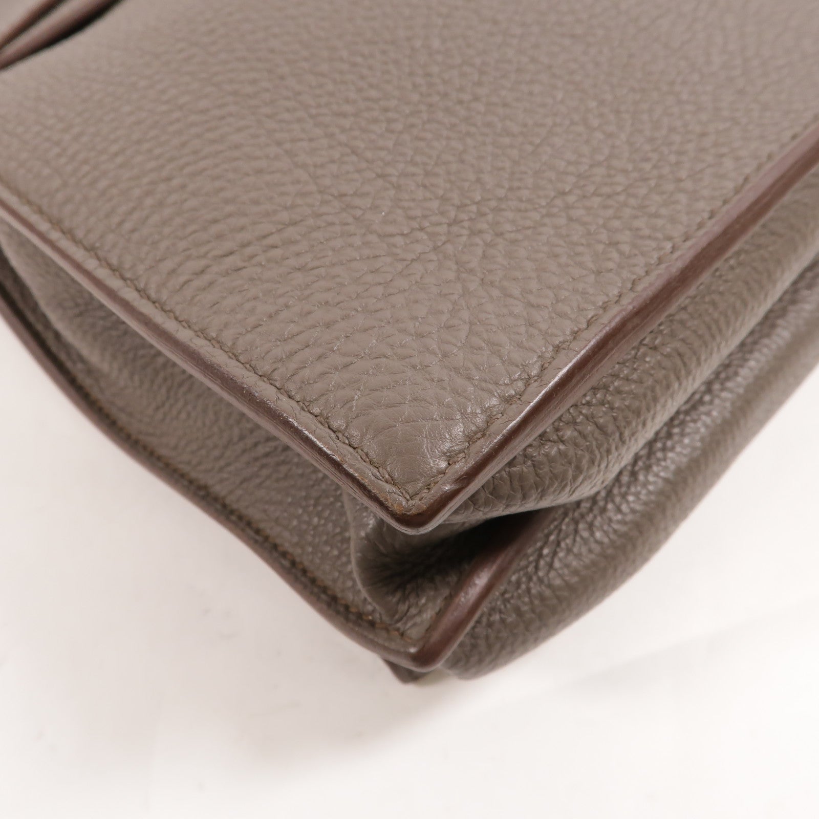 HERMES Togo皮革Kelly Depeches 34公事包Etain