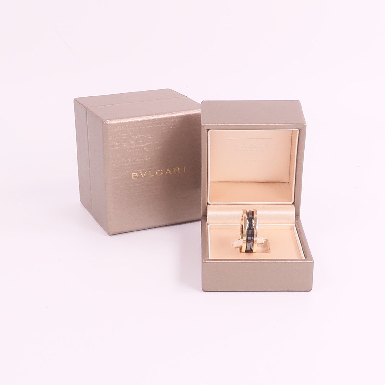 BVLGARI 18K玫瑰金/陶瓷B.zero1 Ring戒指