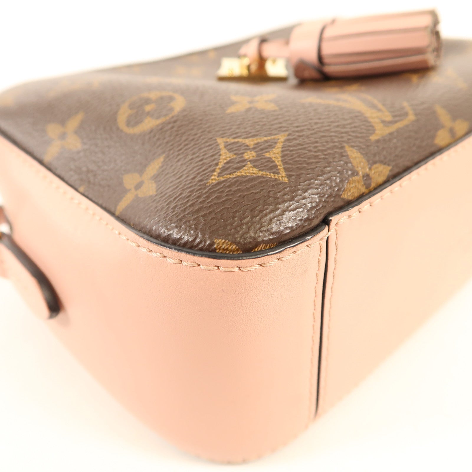 LOUIS VUITTON Monogram Saintonge金扣手挽肩背兩用袋