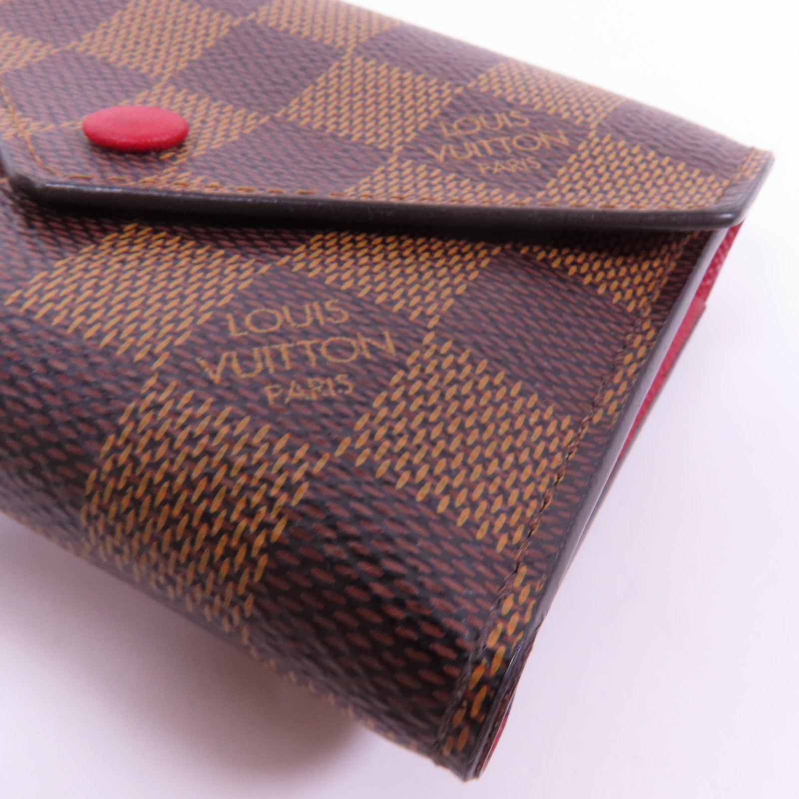 LOUIS VUITTON Damier Victorine Wallet金扣銀包