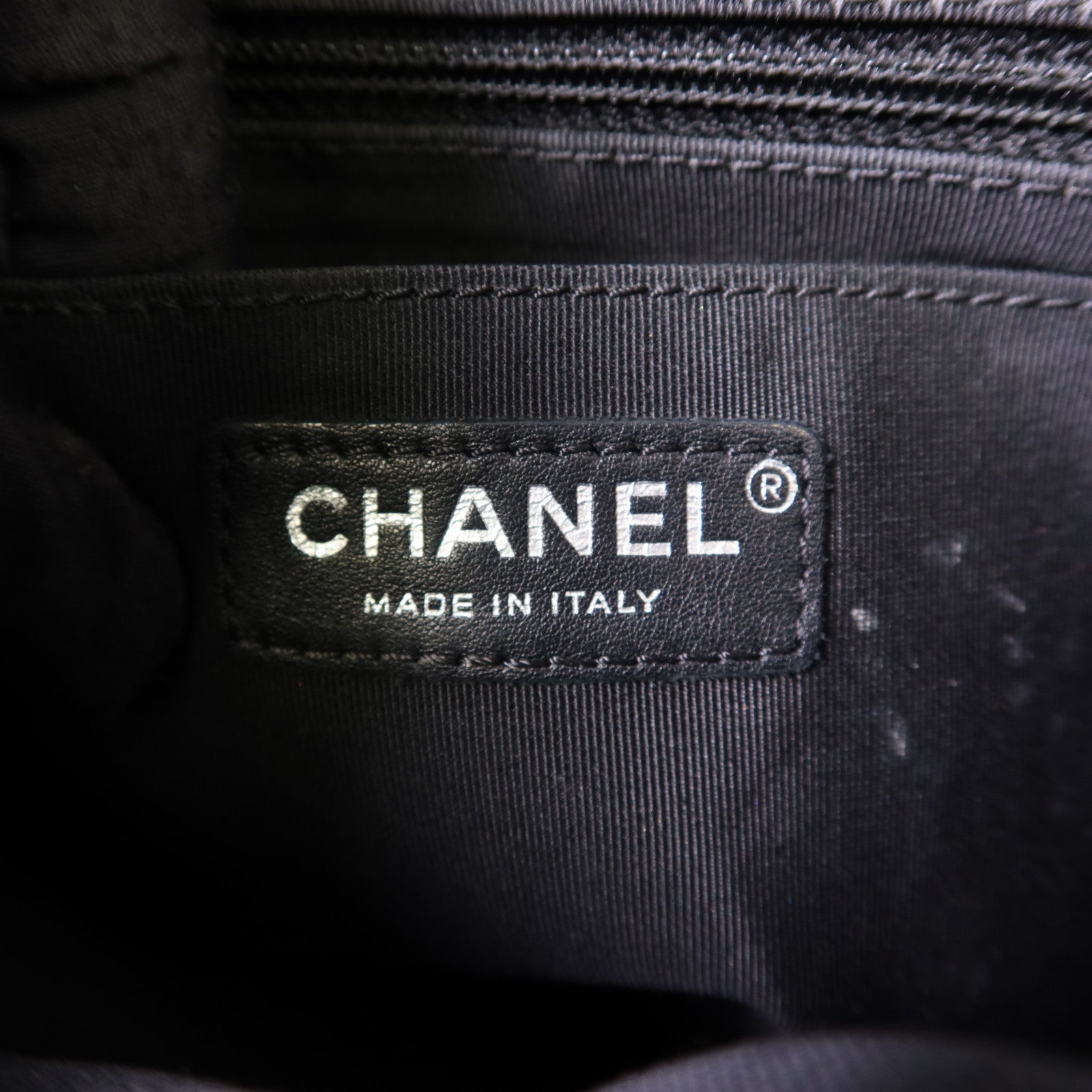 CHANEL 羊皮皮革Backpack銀扣背包
