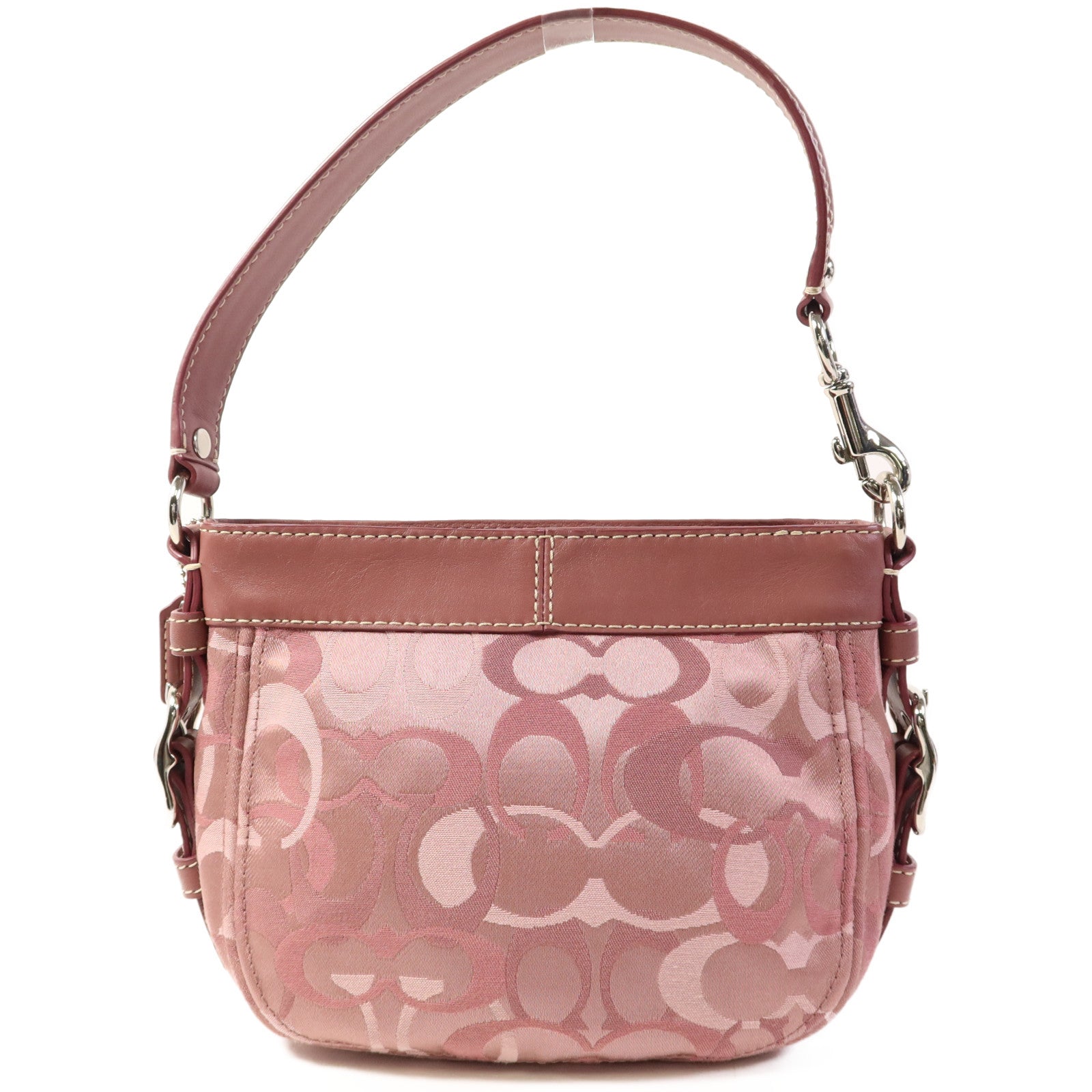 COACH 布料Zoe Handbag銀扣手挽袋