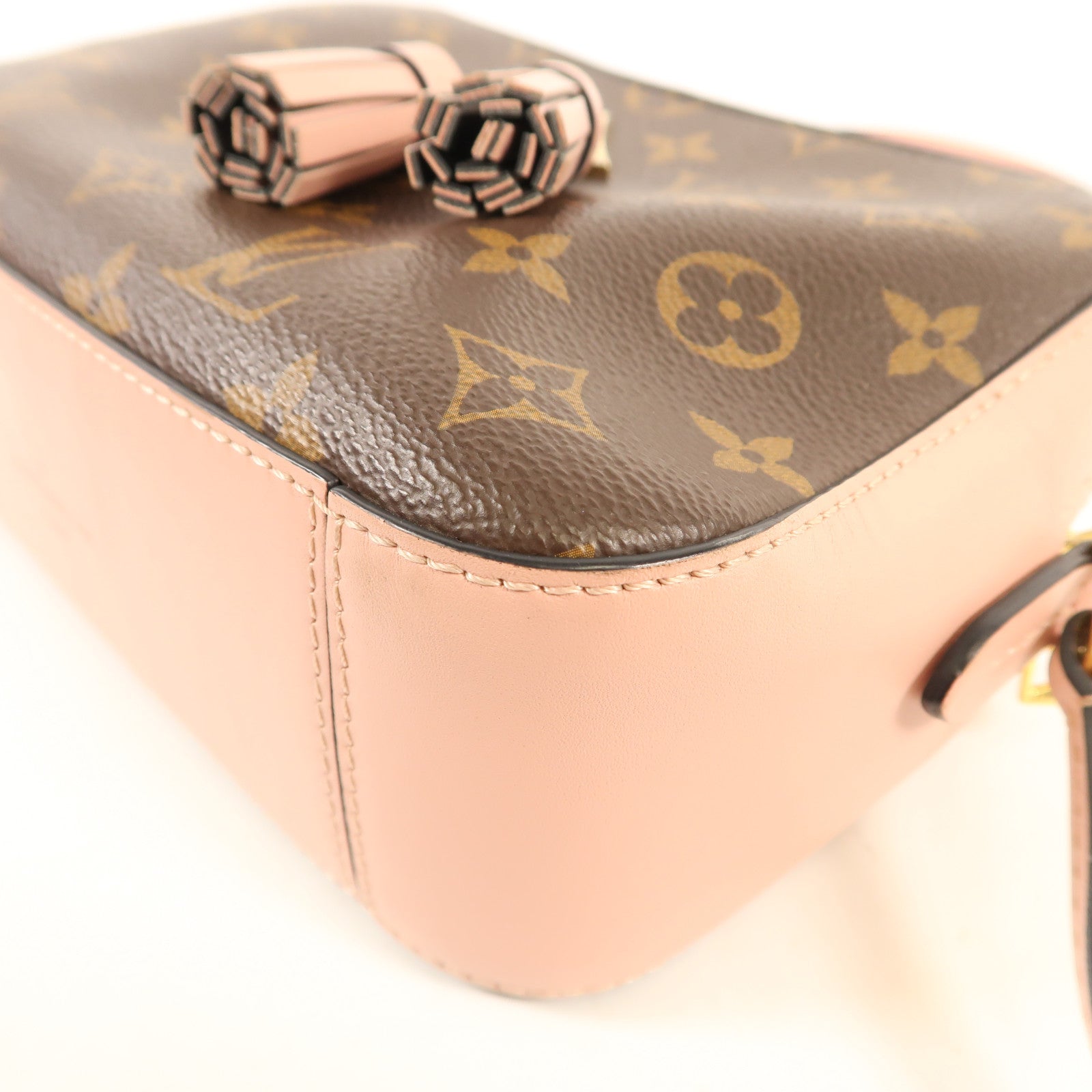 LOUIS VUITTON Monogram Saintonge金扣手挽肩背兩用袋