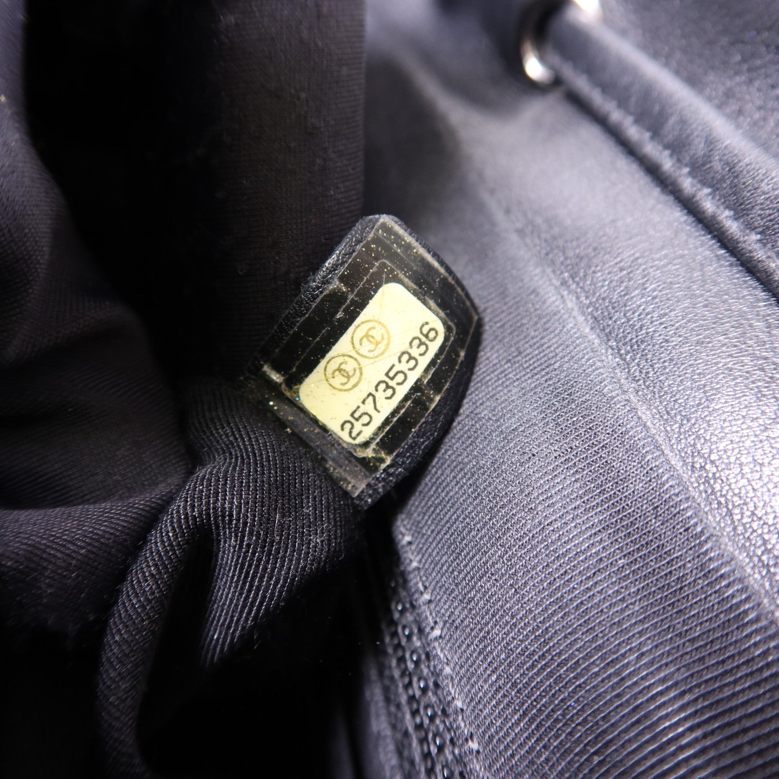 CHANEL 羊皮皮革Backpack銀扣背包