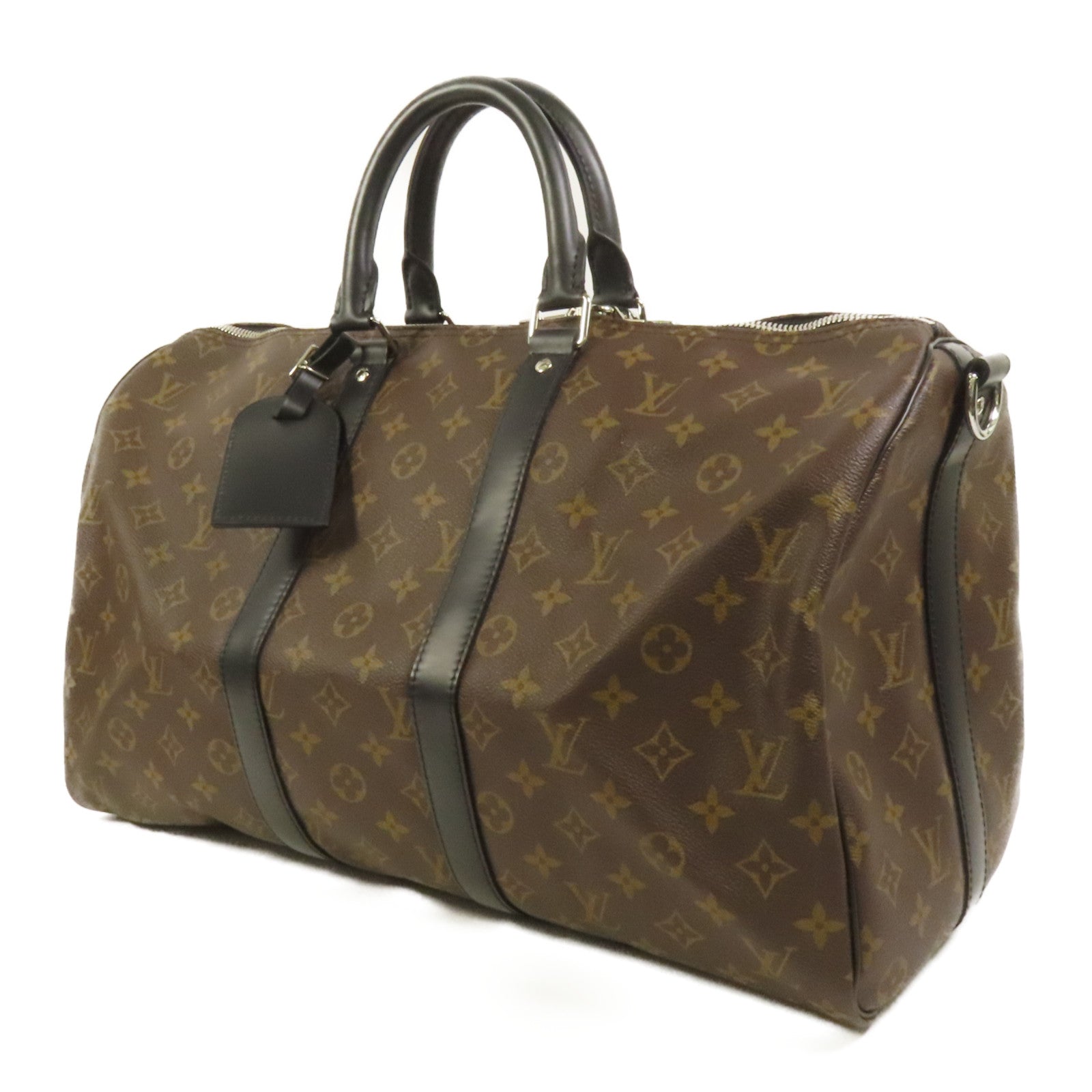 LOUIS VUITTON Monogram Macassar Keepall Bandouliere 45手挽肩背兩用袋