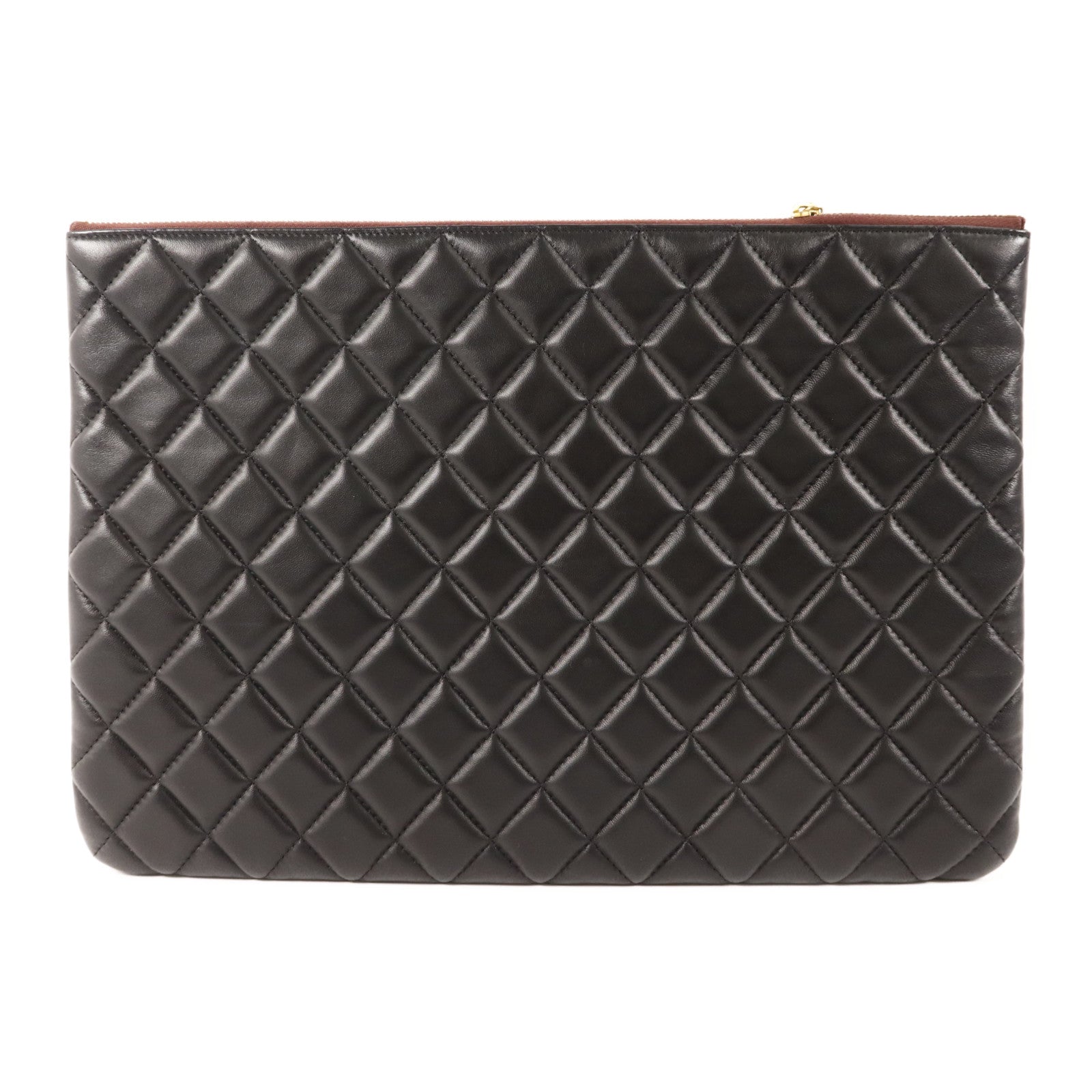 CHANEL 羊皮皮革Pouch金扣小袋