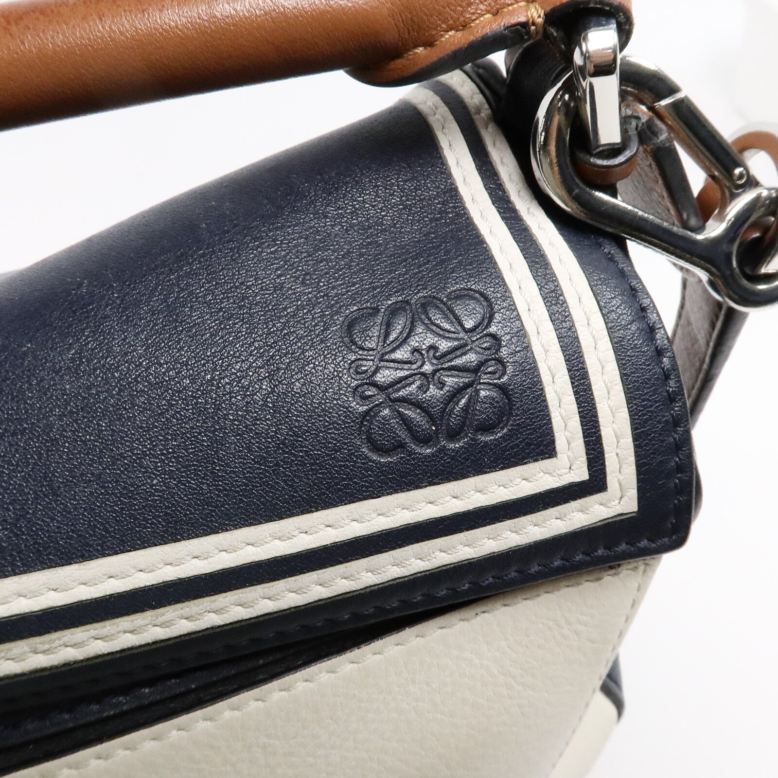 LOEWE 牛皮皮革Puzzle Small手挽肩背兩用袋