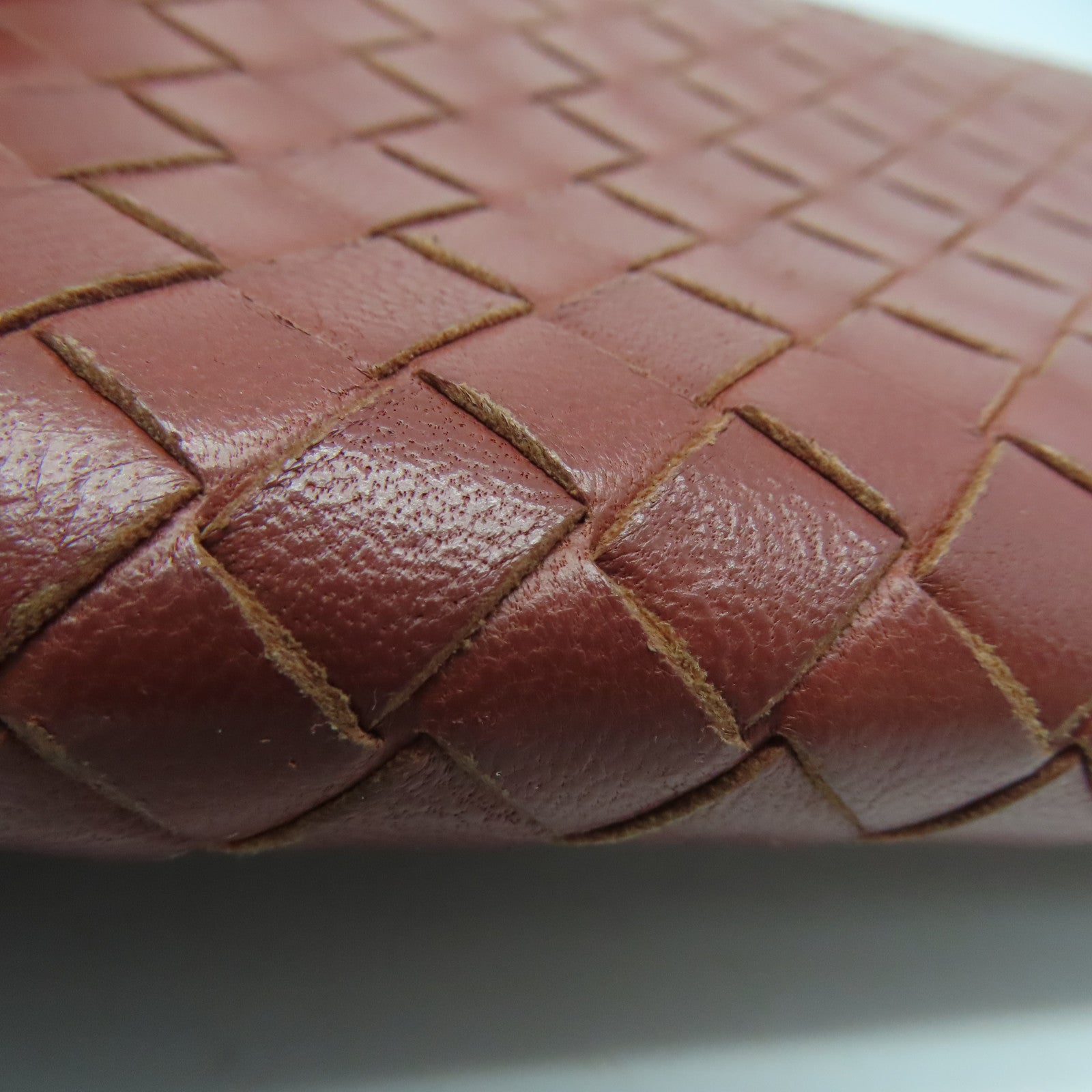 BOTTEGA VENETA 【激減優惠】織紋皮革Long Wallet銀扣長錢包啡色
