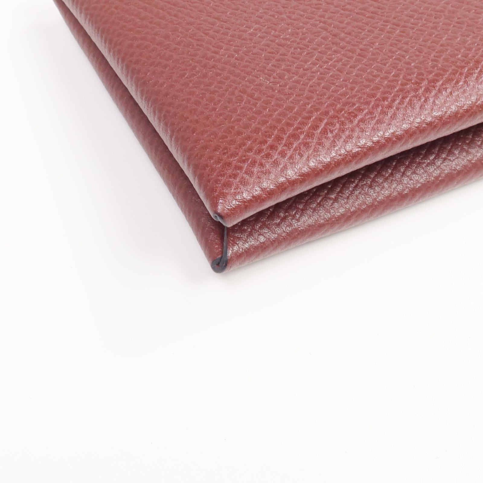 HERMES 【激減優惠】Epsom皮革Calvi Card Holder銀扣卡片套