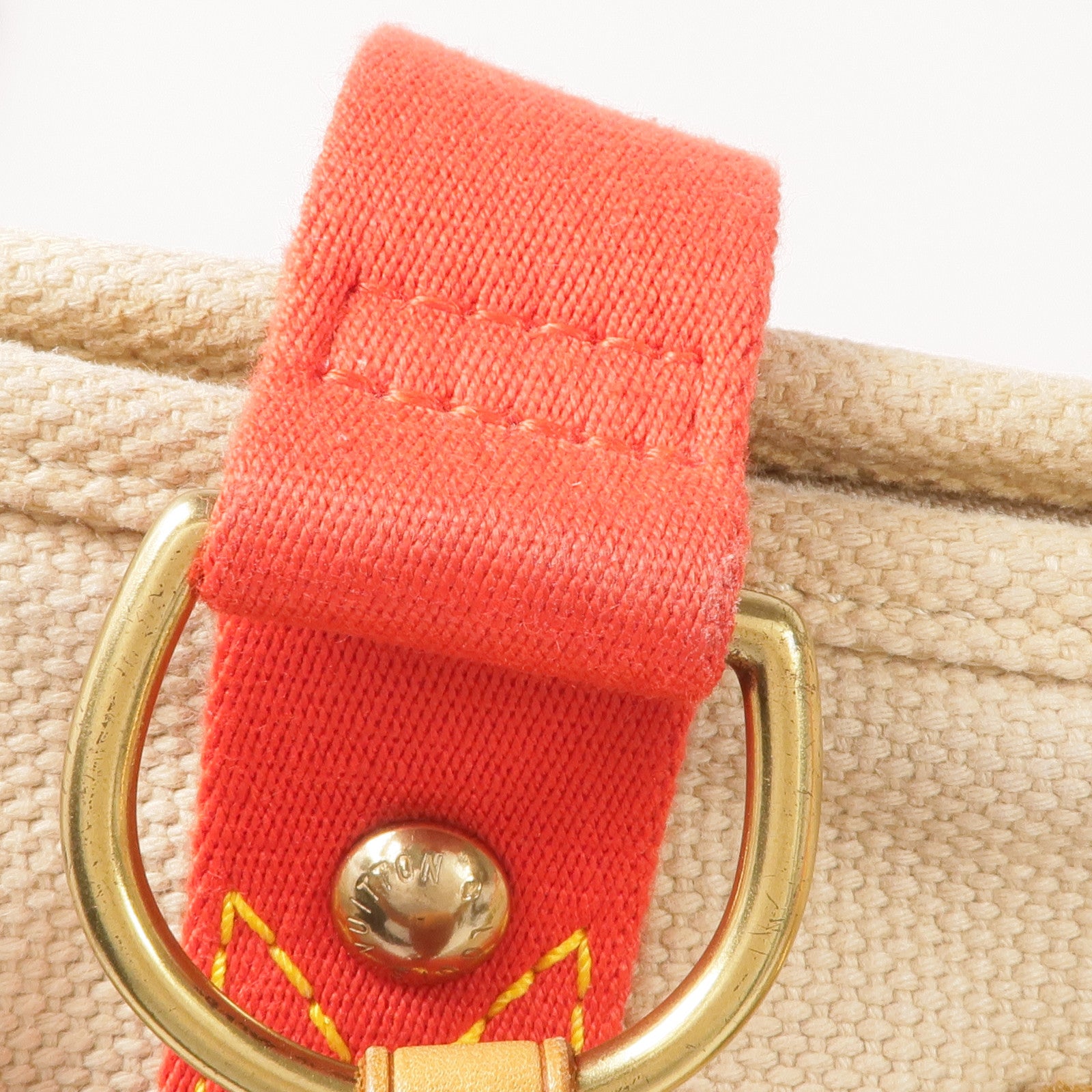 LOUIS VUITTON 帆布Cabas MM金扣手挽袋