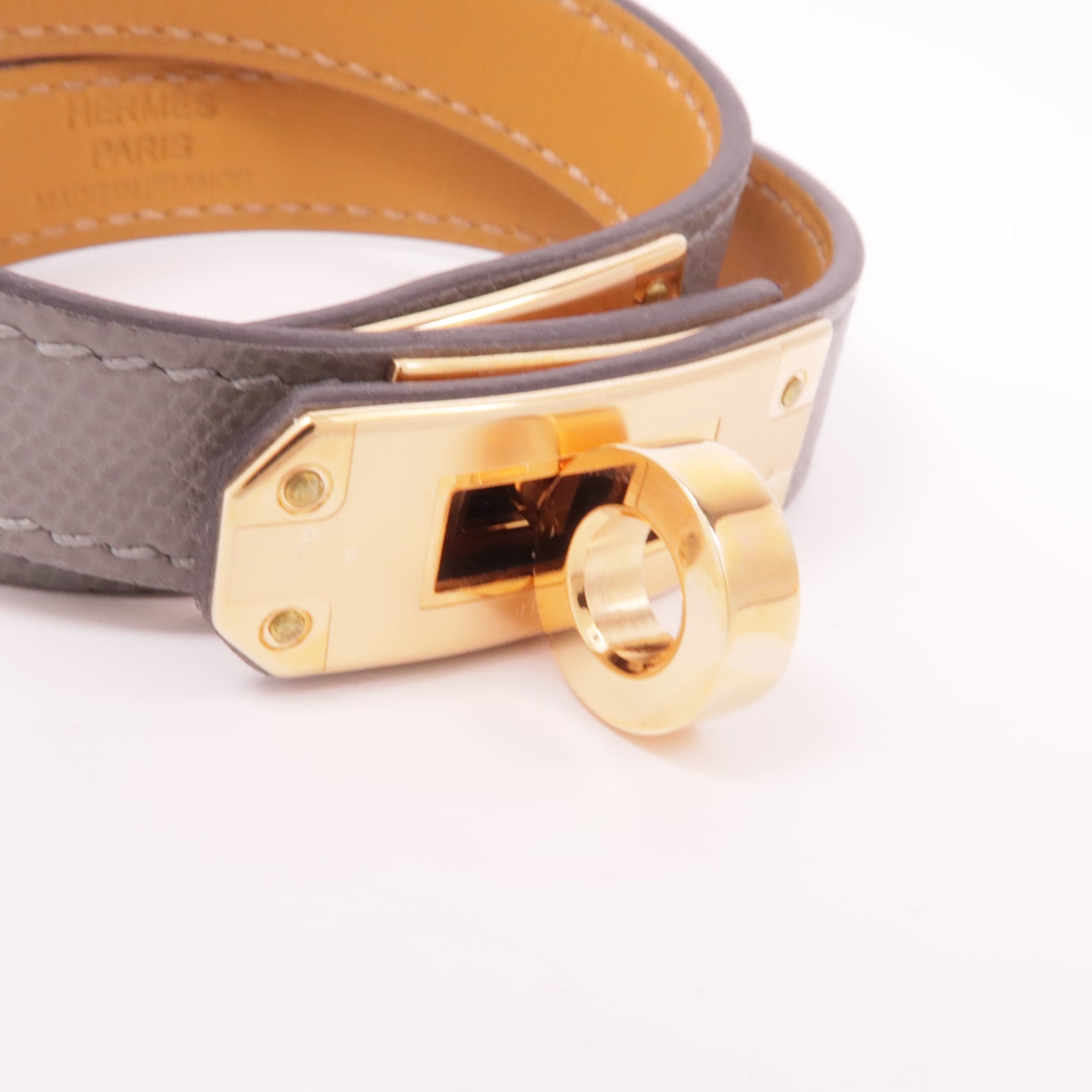 HERMES Epsom皮革Kelly Double Tour 手鐲