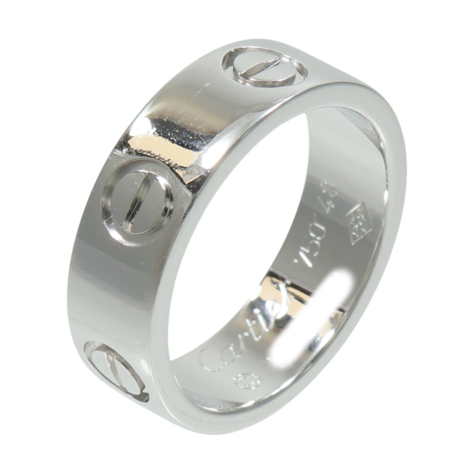 CARTIER 18K白金Love Ring戒指