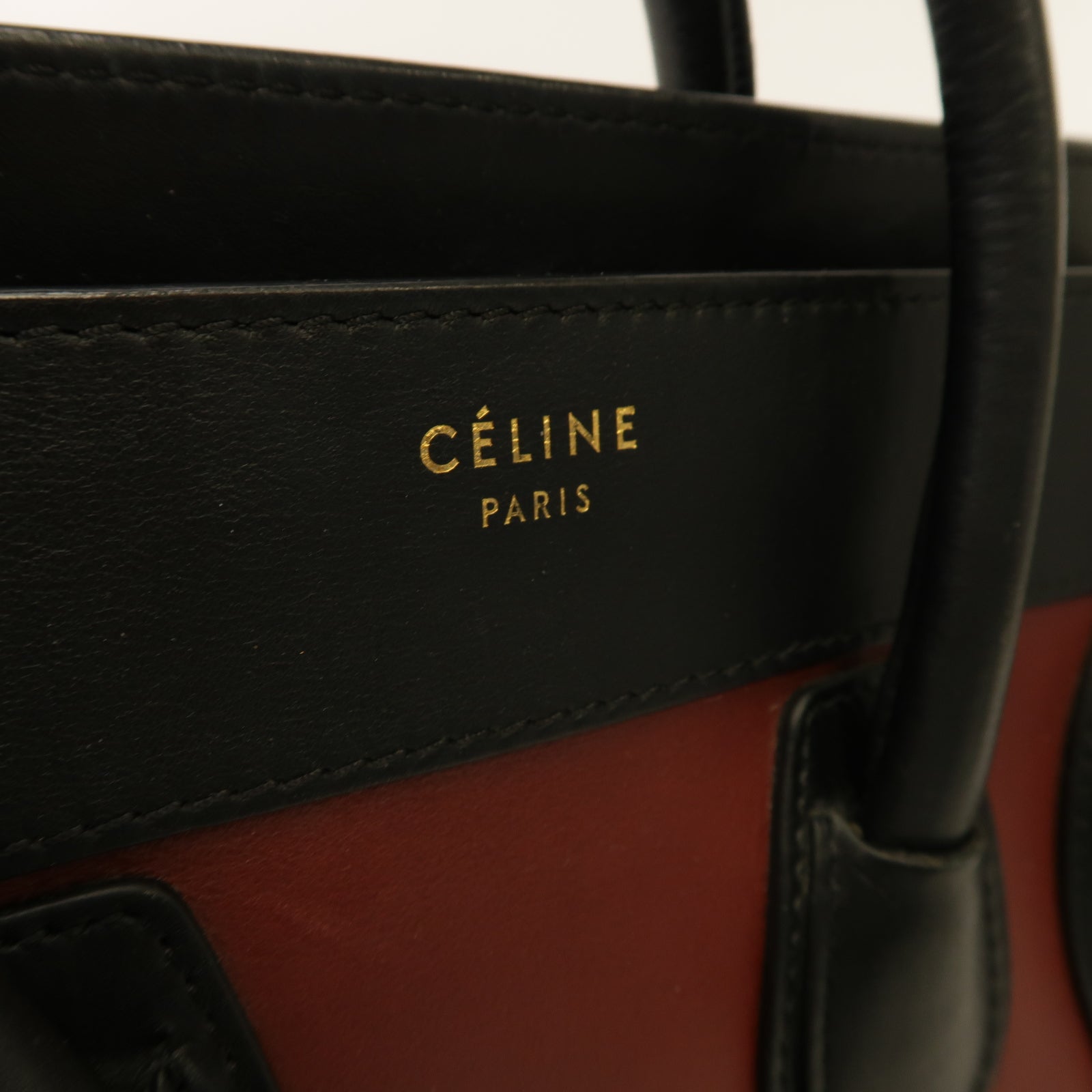CELINE 【激減優惠】牛皮皮革/麂皮皮革Luggage金扣手挽袋紅色/黑色/米色