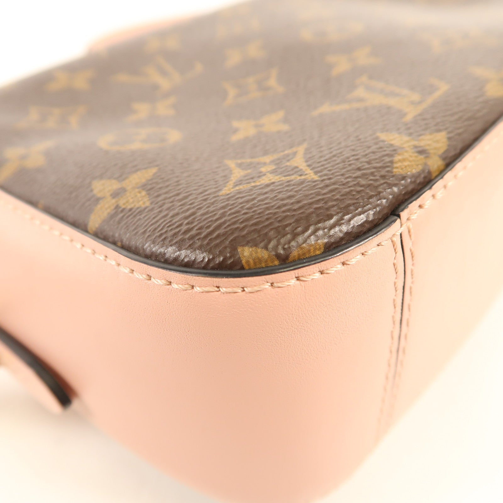 LOUIS VUITTON Monogram Saintonge金扣手挽肩背兩用袋