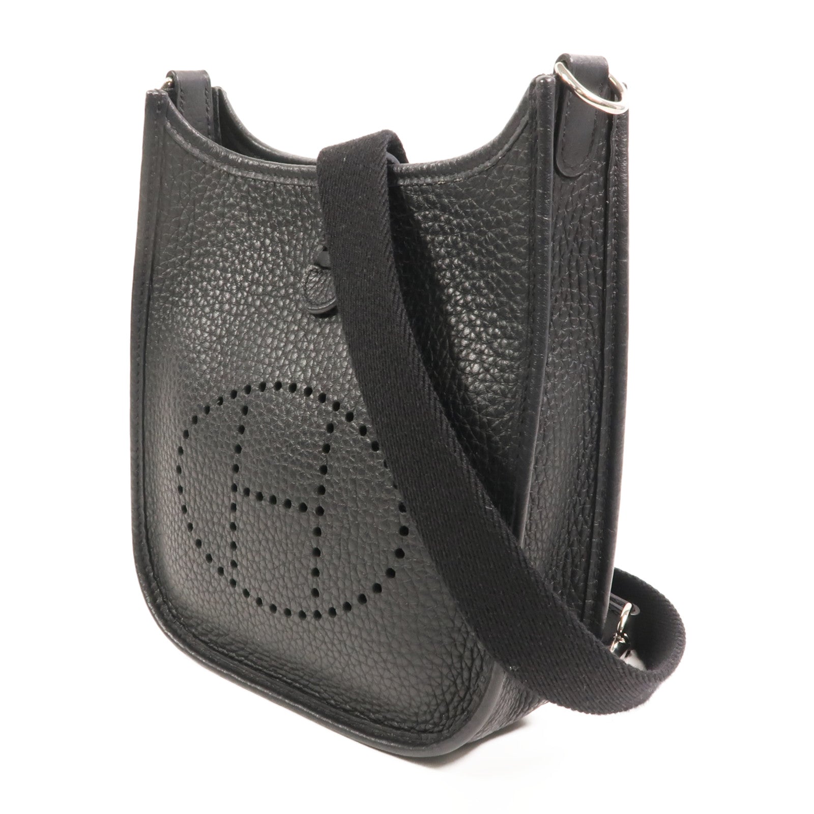 HERMES Clemence皮革Evelyne TPM肩背袋Noir