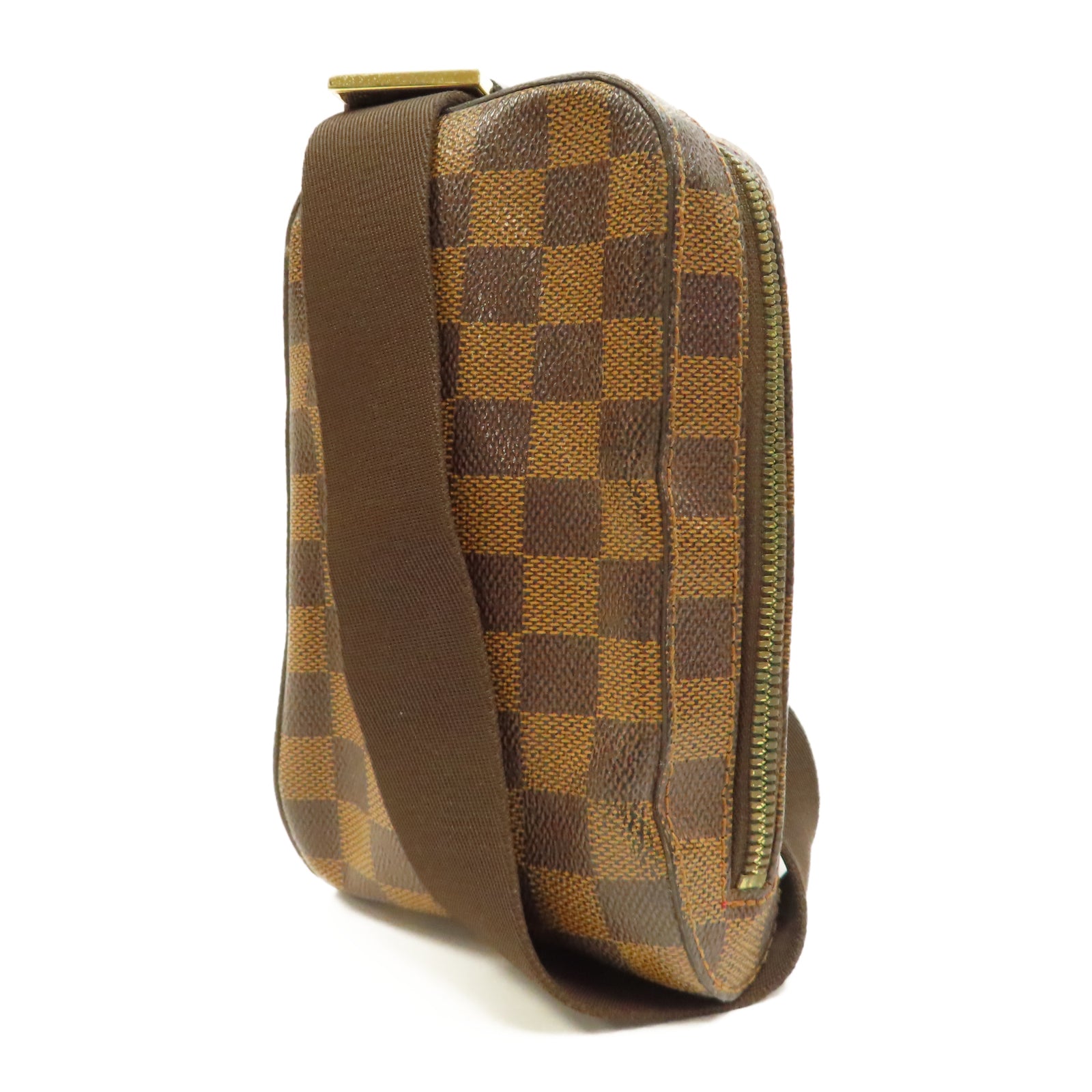 LOUIS VUITTON 【激減優惠】Damier Ebene Geronimos金扣腰包啡色