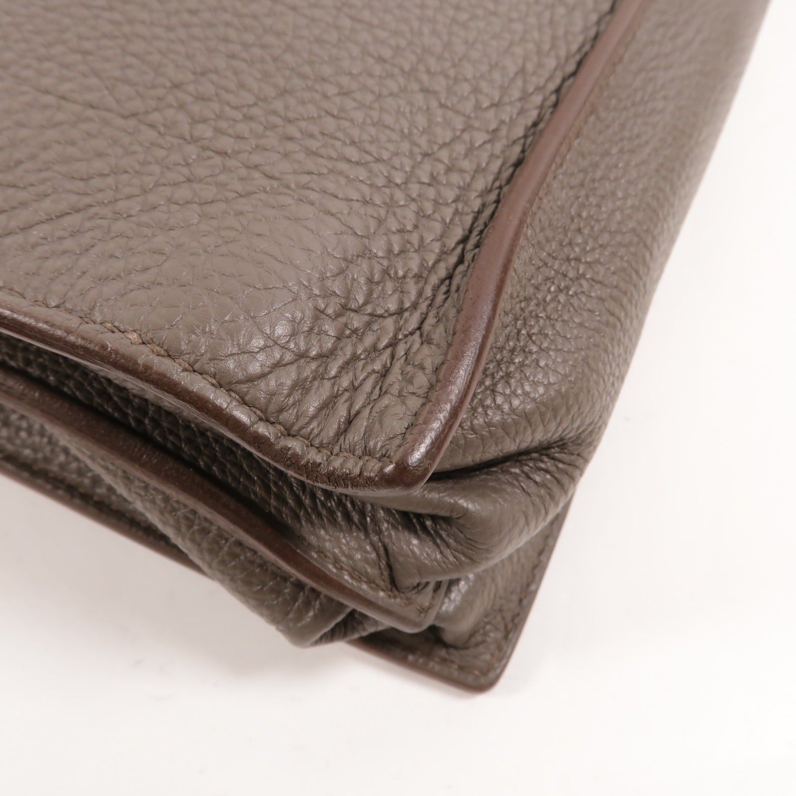 HERMES Togo皮革Kelly Depeches 34公事包Etain