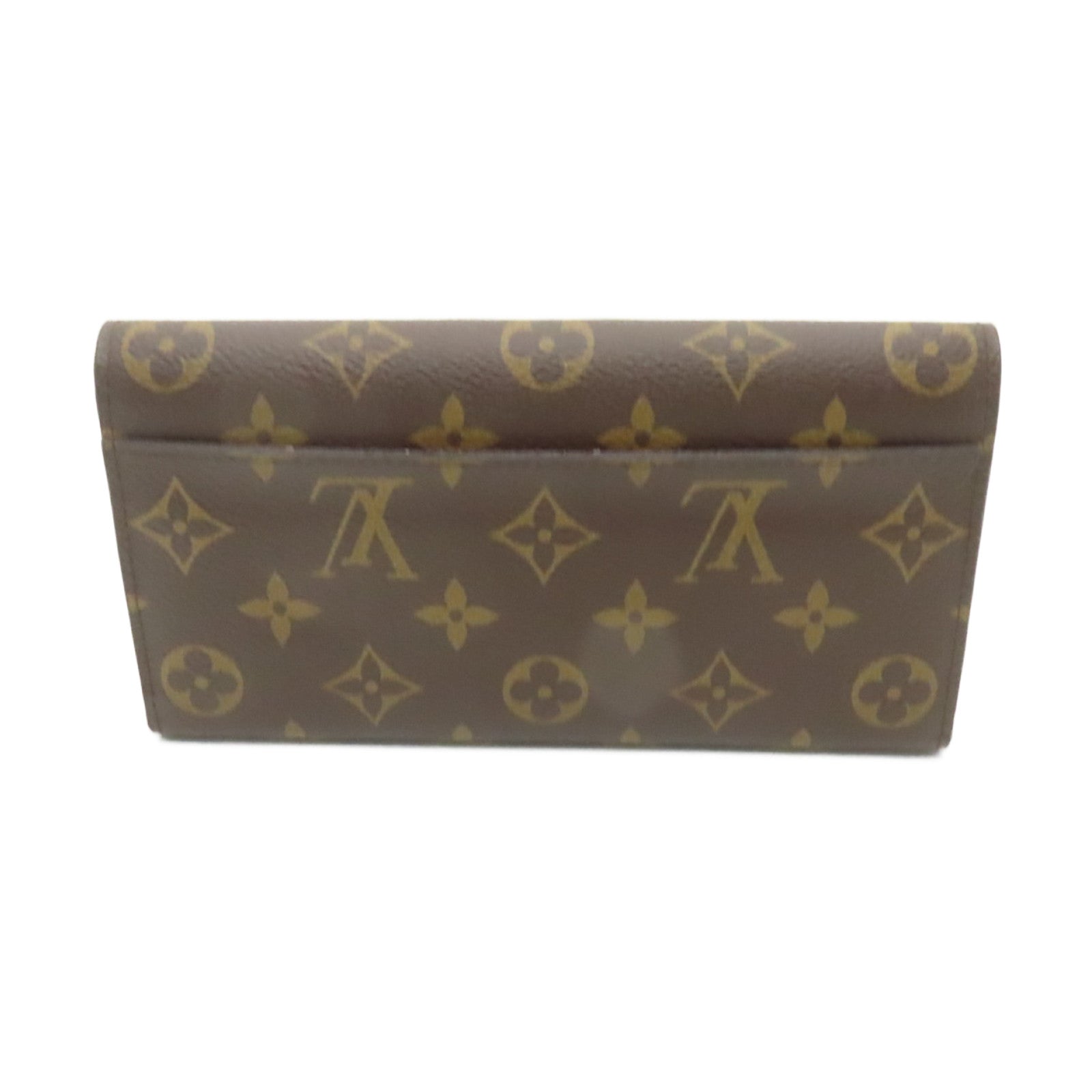 LOUIS VUITTON 【激減優惠】Monogram Sarah Wallet金扣長錢包啡色/粉紅色