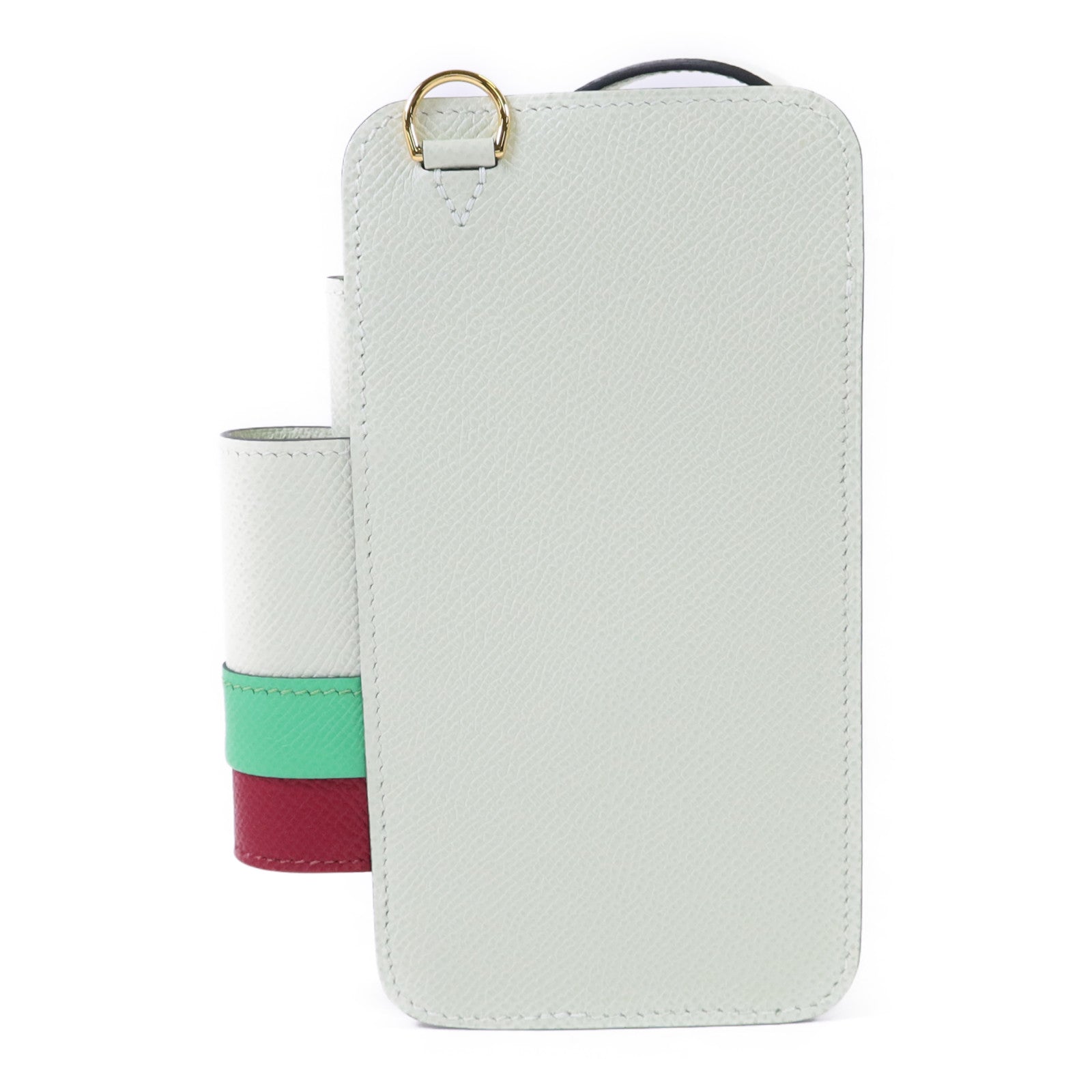 HERMES Epsom皮革Hermesway金扣肩背袋Vert Fizz/Rubis/Vert Comics