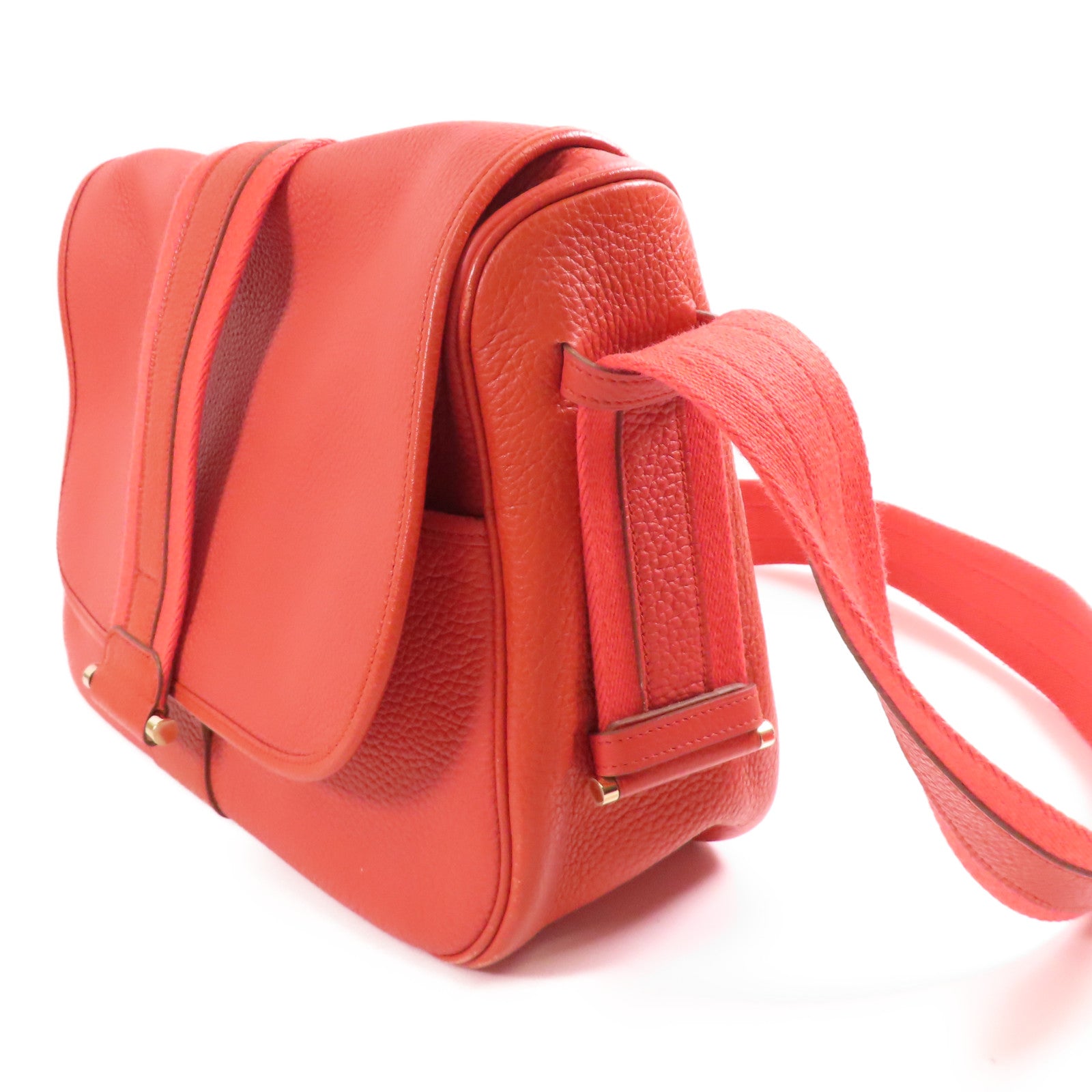 HERMES Clemence皮革Bourlingue Bag金扣肩背袋
