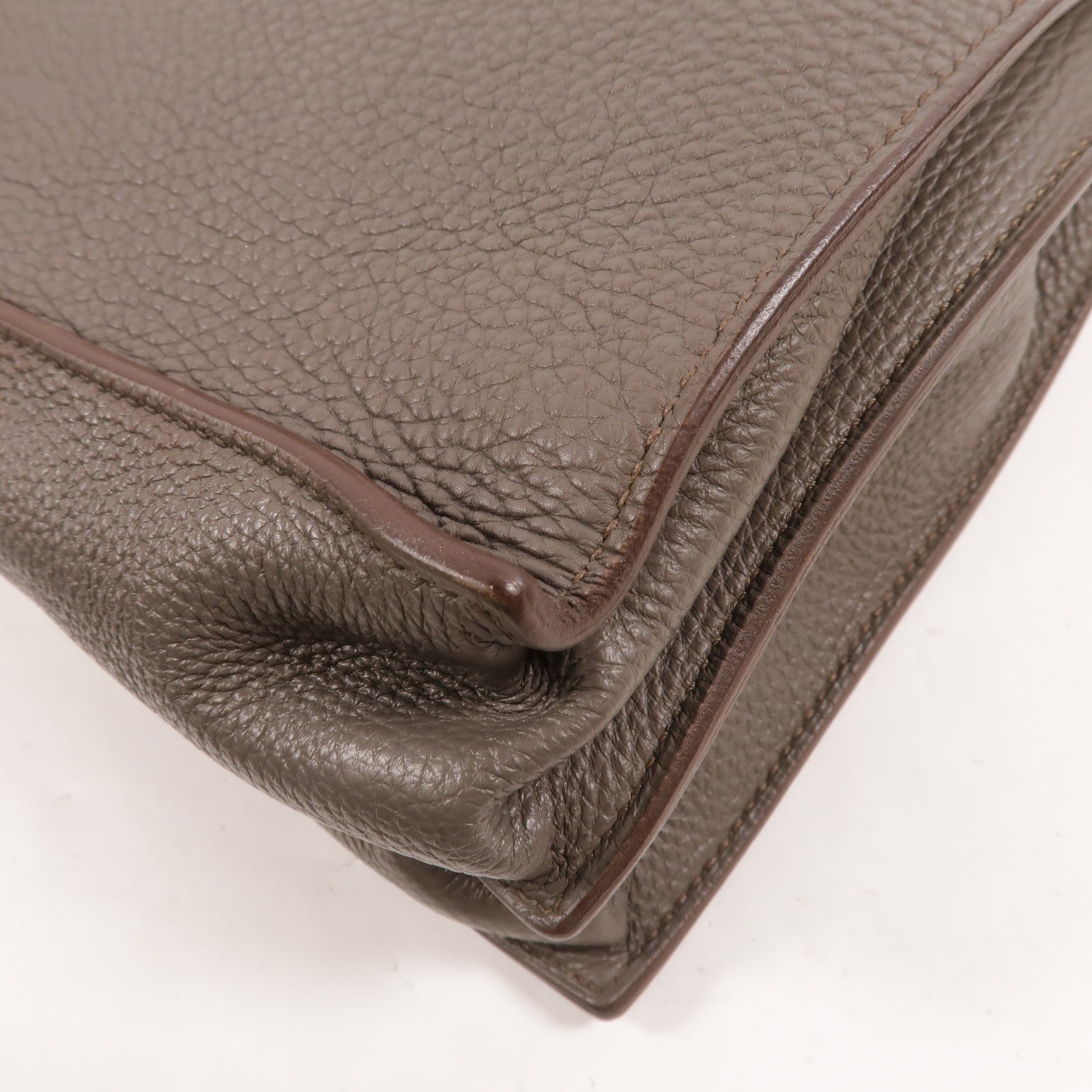 HERMES Togo皮革Kelly Depeches 34公事包Etain