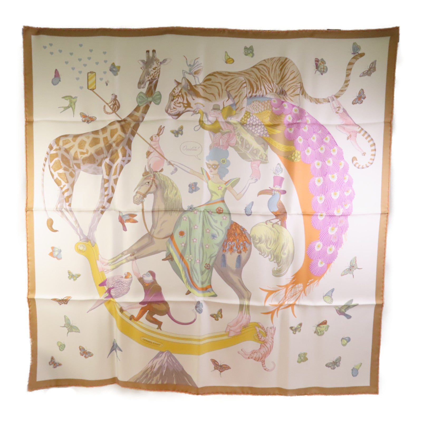 HERMES 絲質90x90絲巾