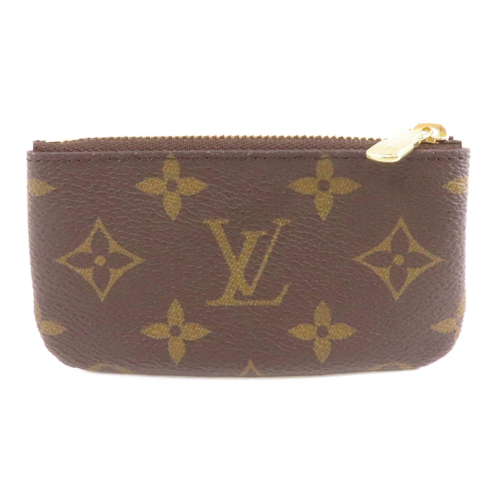 LOUIS VUITTON Monogram Key Pouch金扣鎖匙包啡色