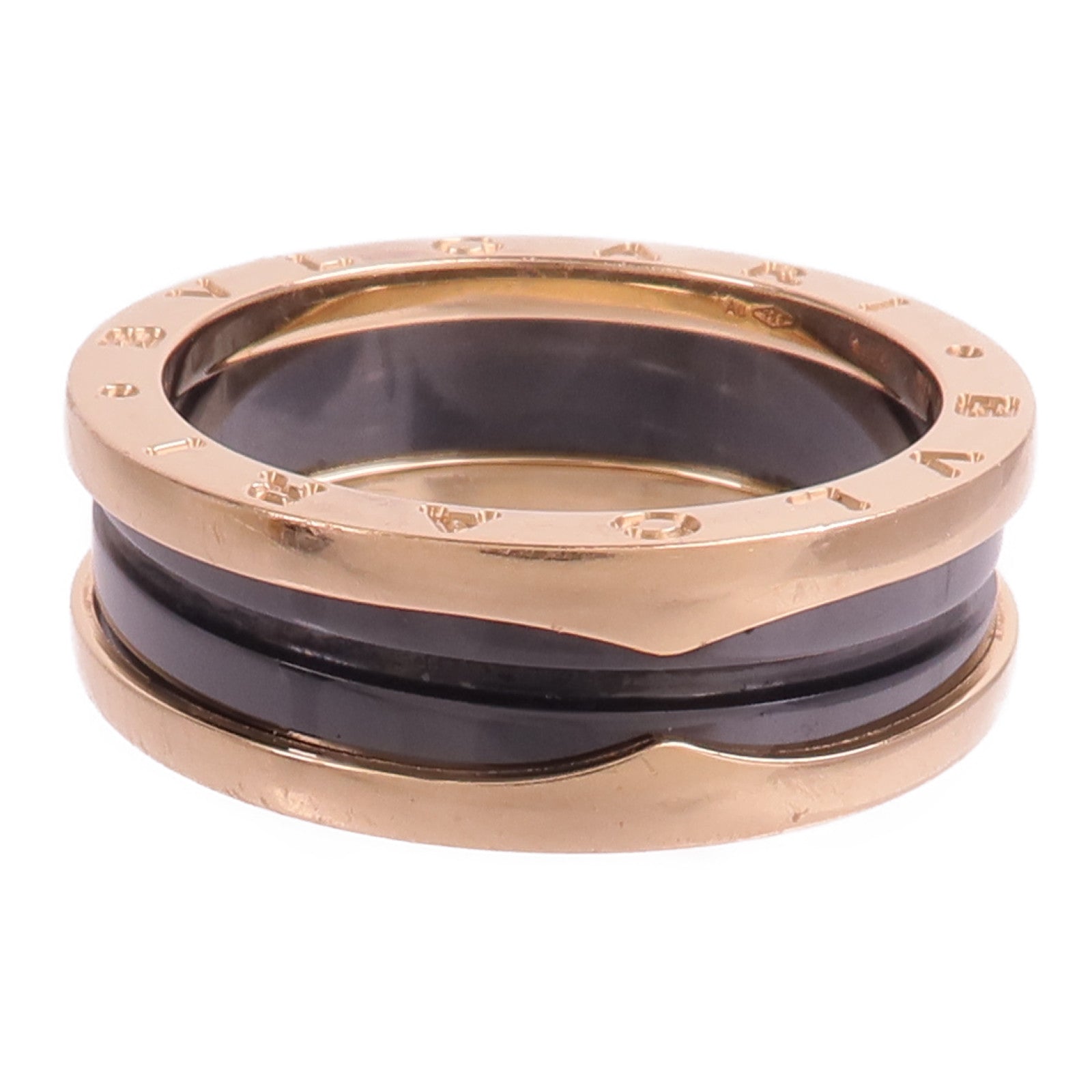 BVLGARI 18K玫瑰金/陶瓷B.zero1 Ring戒指